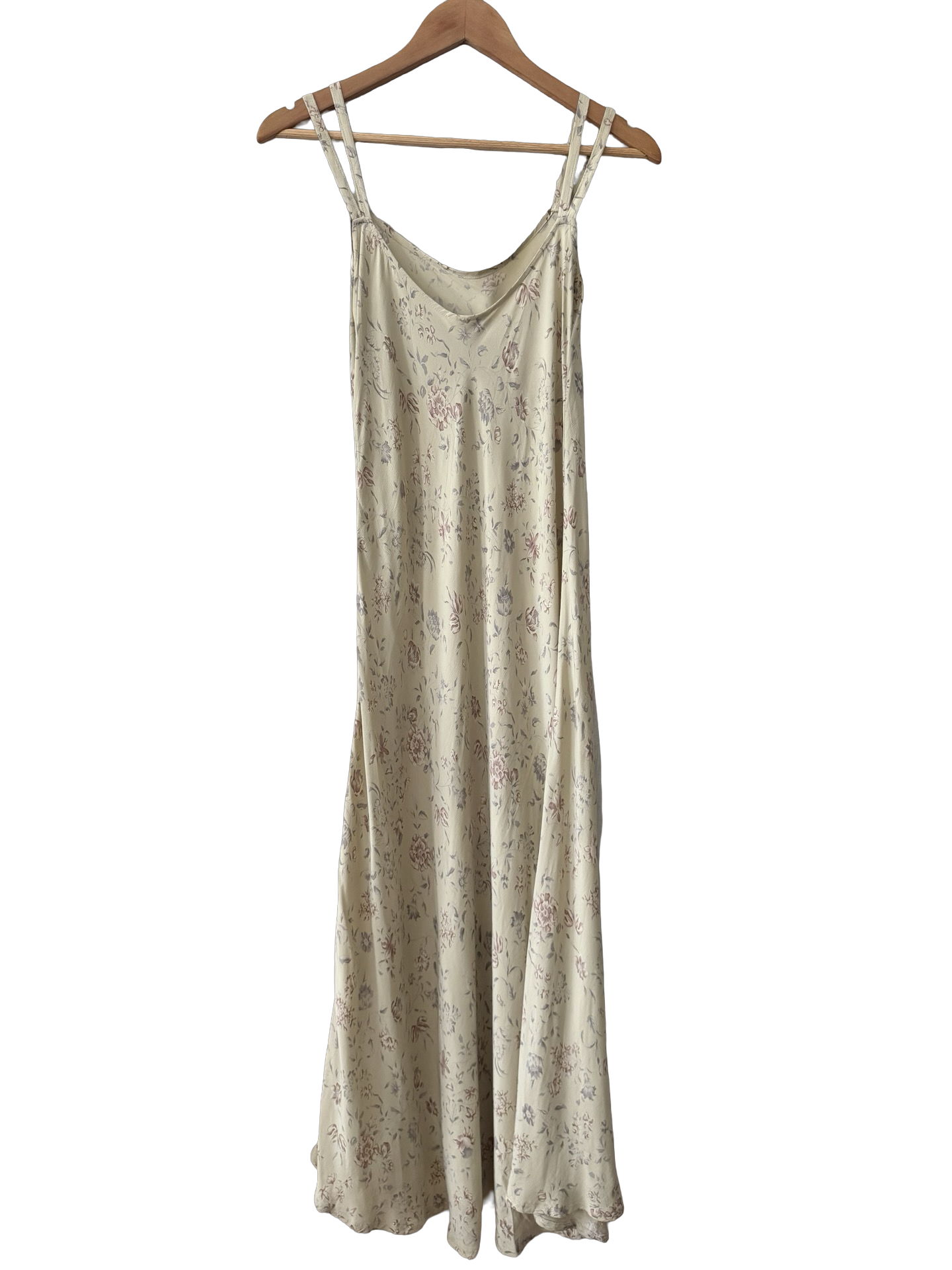 Vintage Soft Meadow Peasant Maxi Dress (S/M)