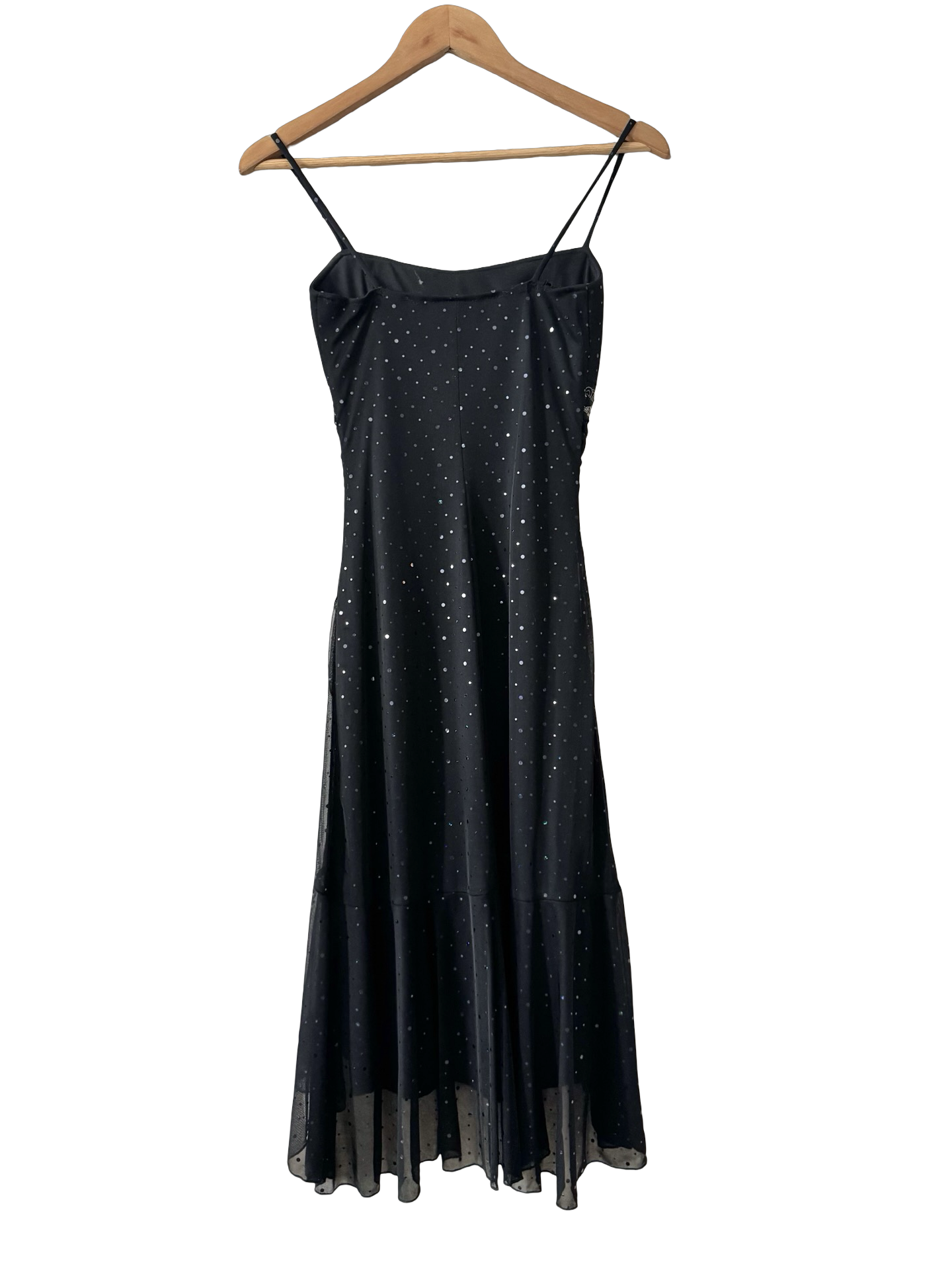 Vintage Y2K Midnight Sparkle Slip Dress (XS/S)