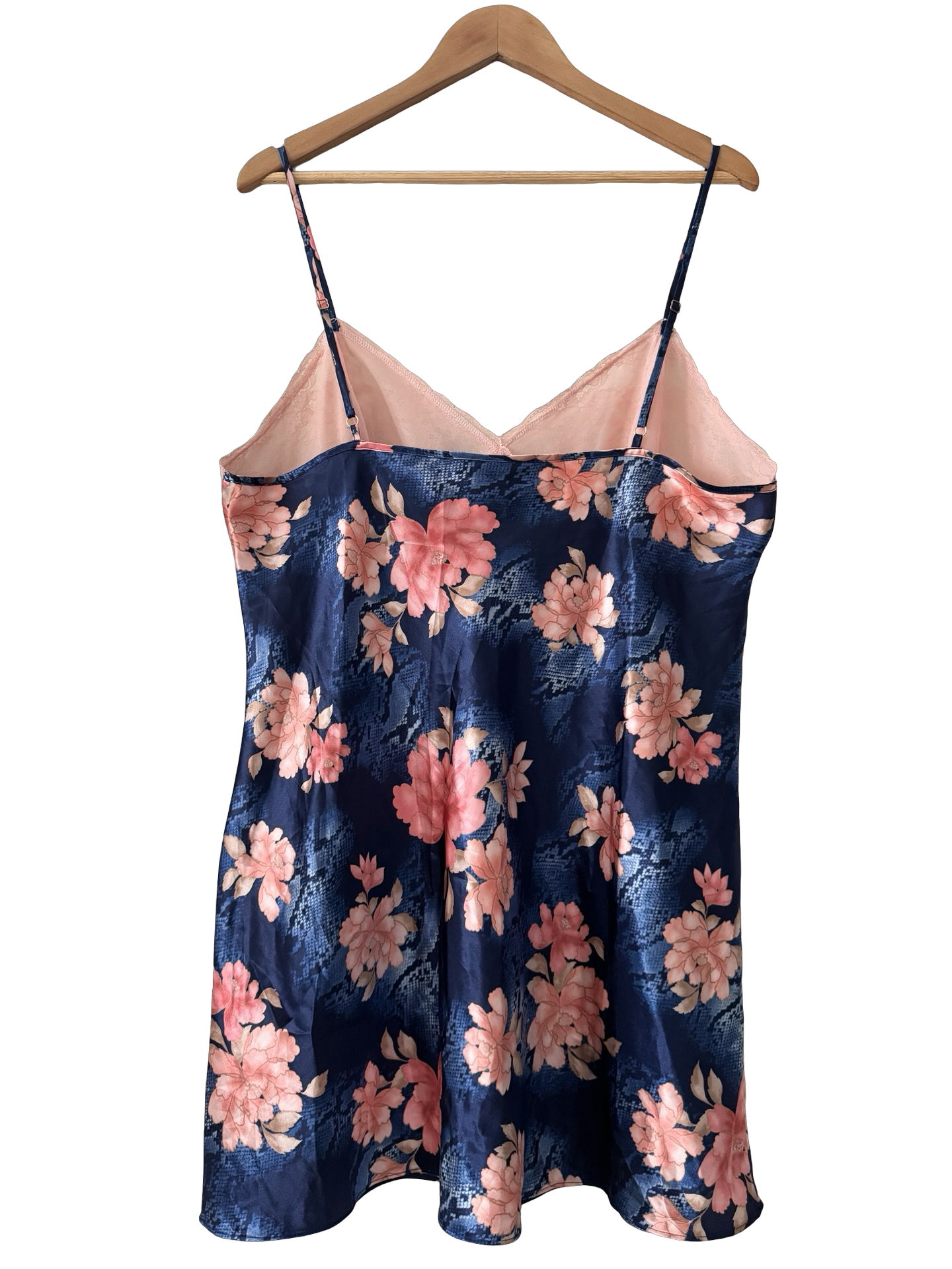 Vintage 90s Indie Floral Sheer Bust Slip Dress (XL)