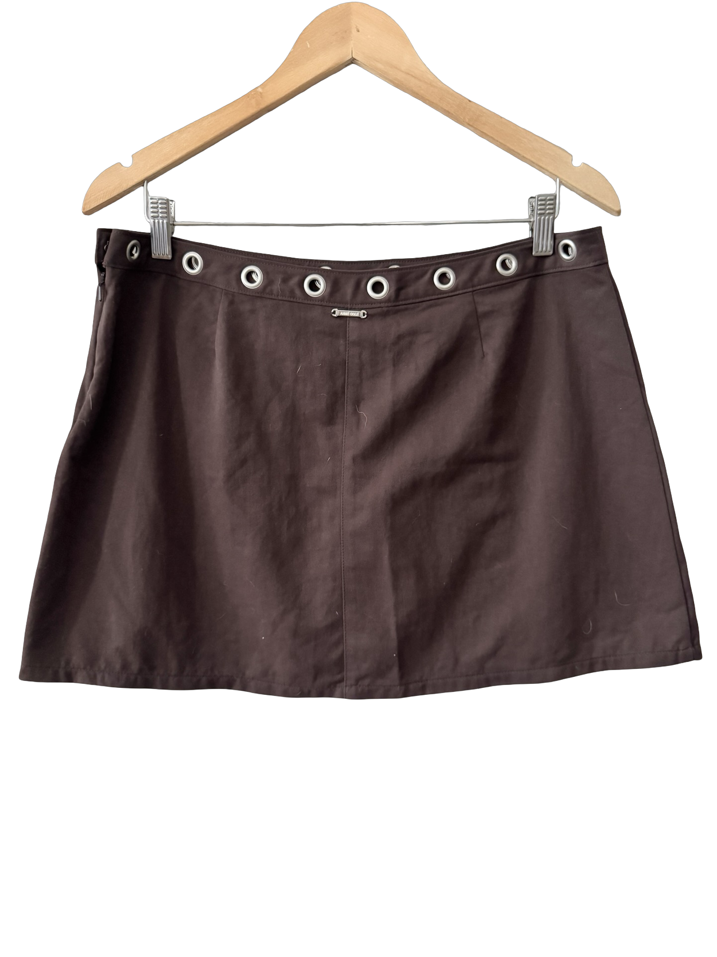 Vintage Y2K Espresso Grommet Mini Skirt (M/L)
