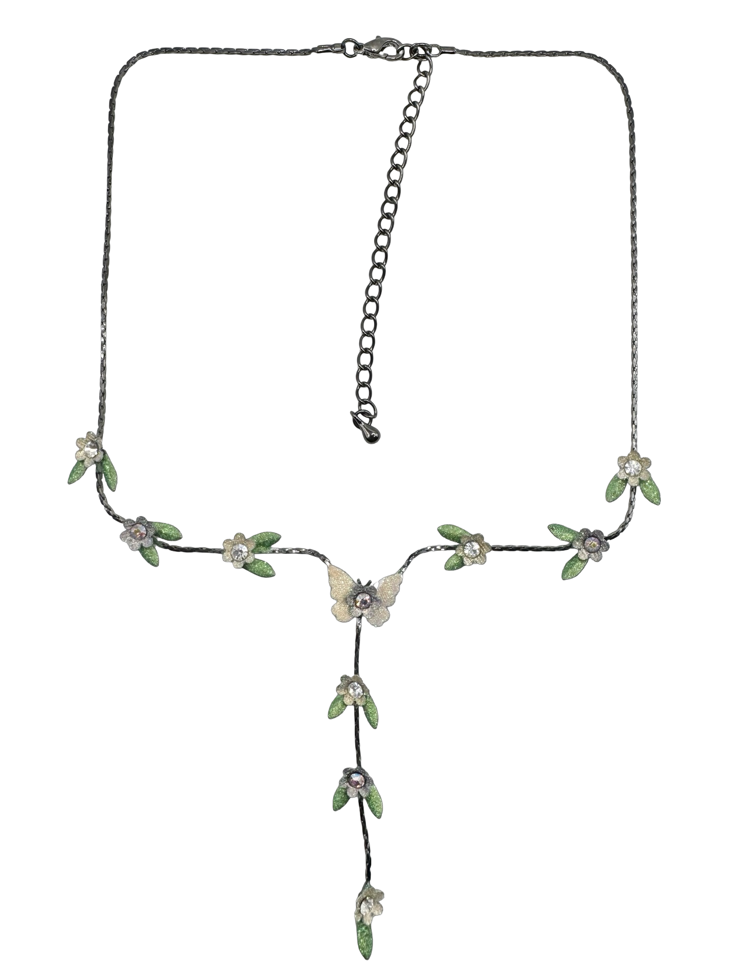 Vintage Y2K Fairy Garden Lariat Necklace