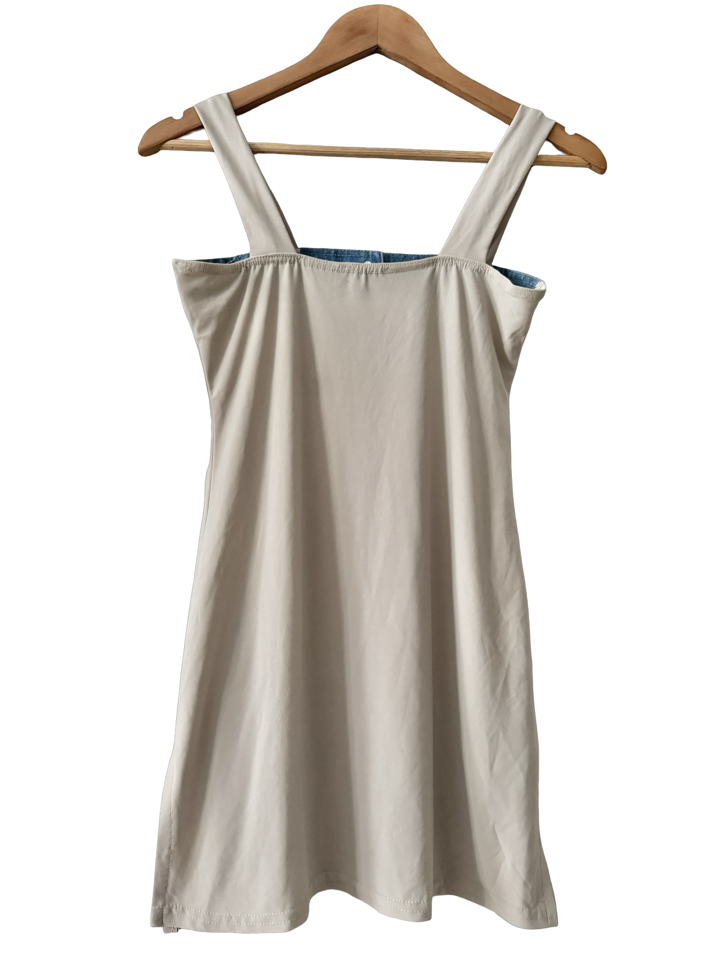 Vintage 90s Parisian Deconstructed Denim Mini Dress (S)