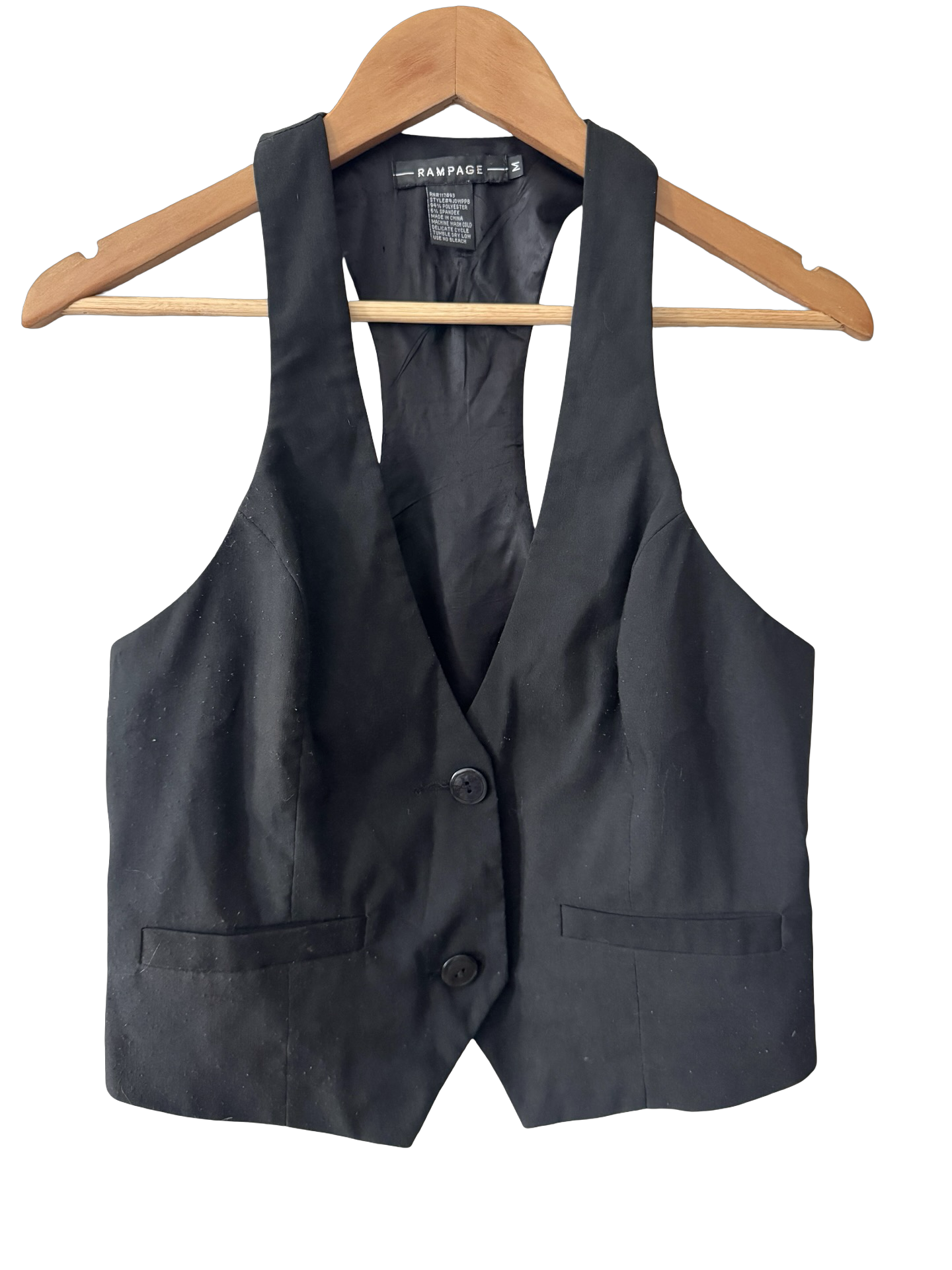 Vintage 90s Rampage Noir Tailored Vest (M)