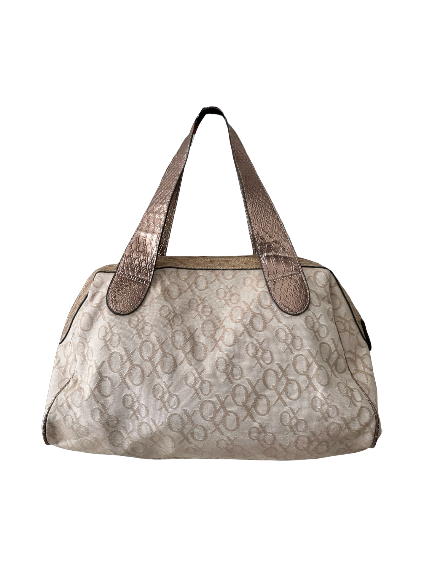 Vintage Y2K XOXO Champagne Monogram Satchel