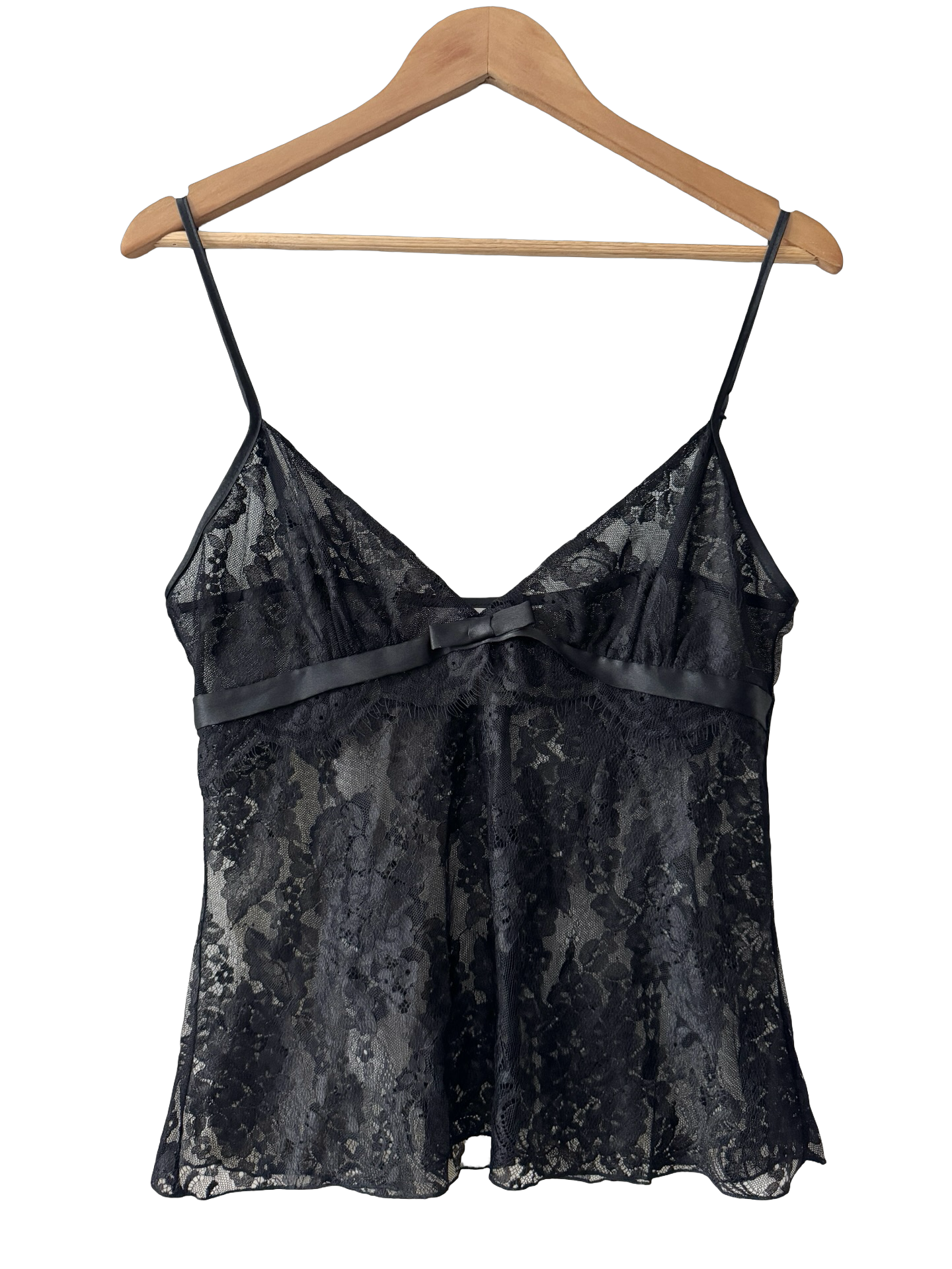 Vintage Y2K Noir Lace Babydoll (M)
