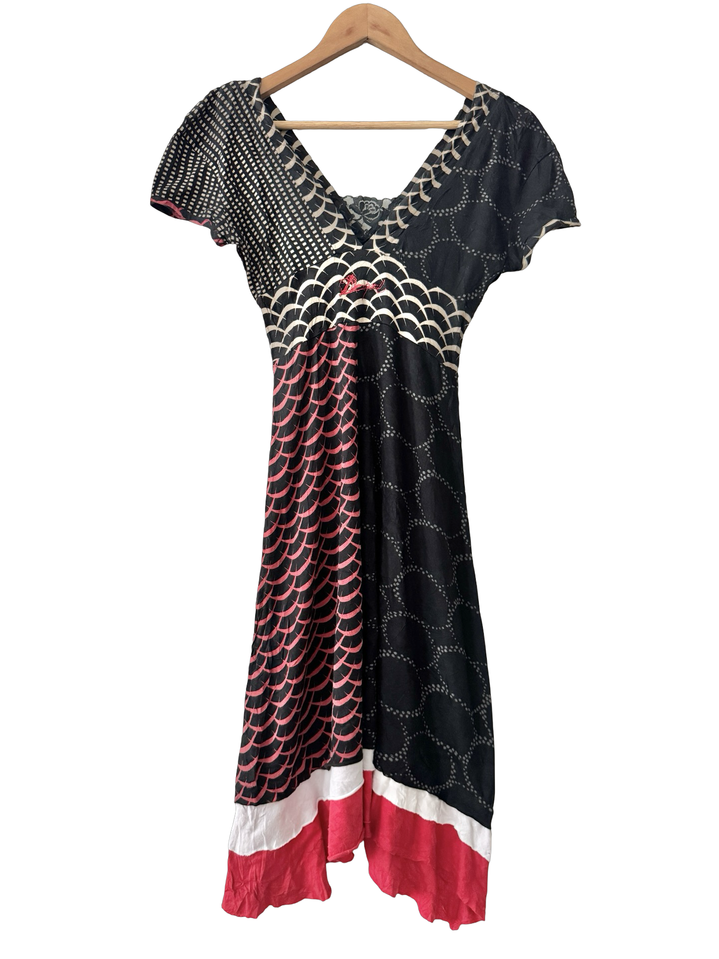 Vintage Y2K Desigual Patchwork Dragon Midi Dress (S)