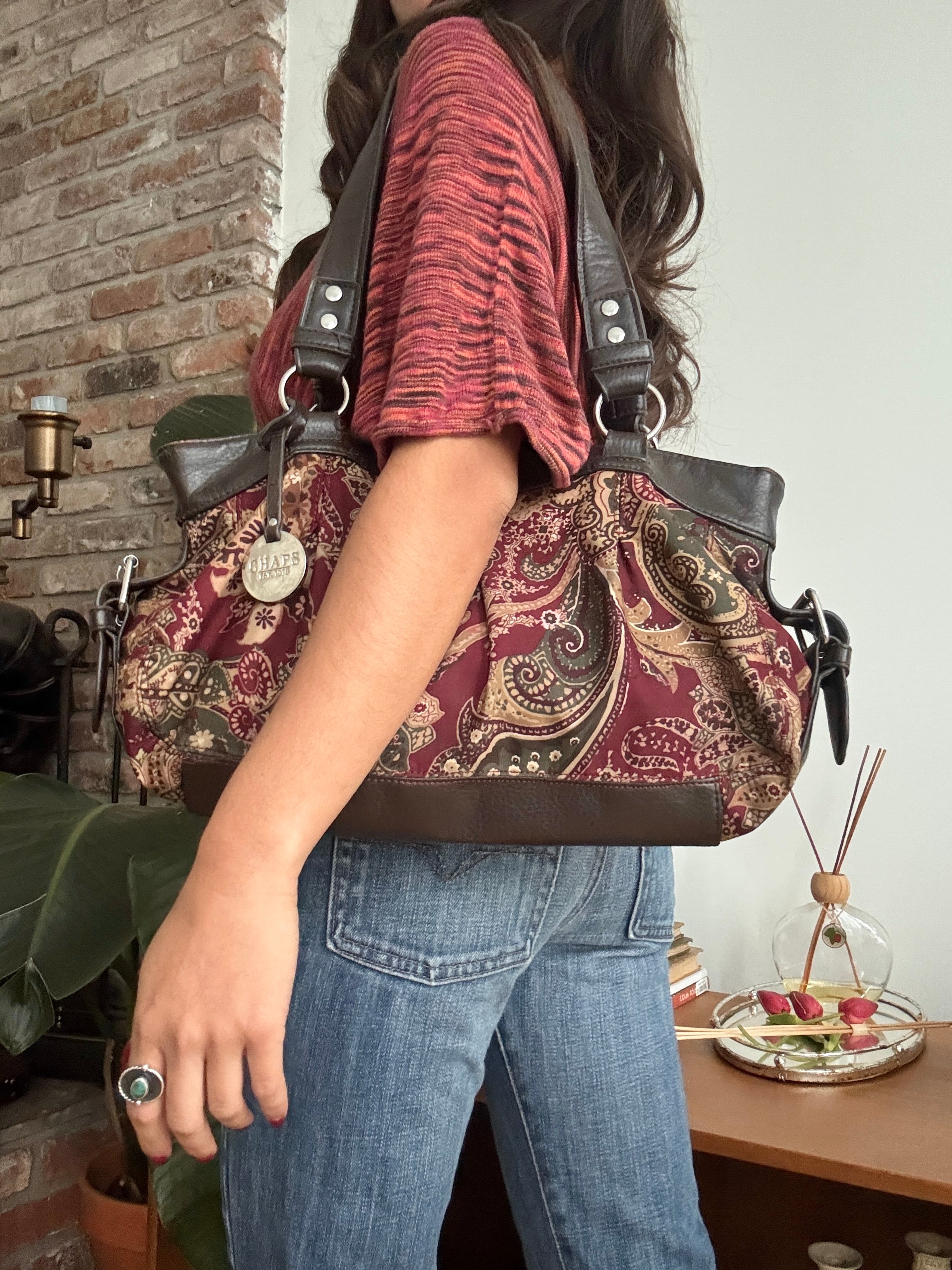 Vintage Y2K Chaps Paisley Carryall