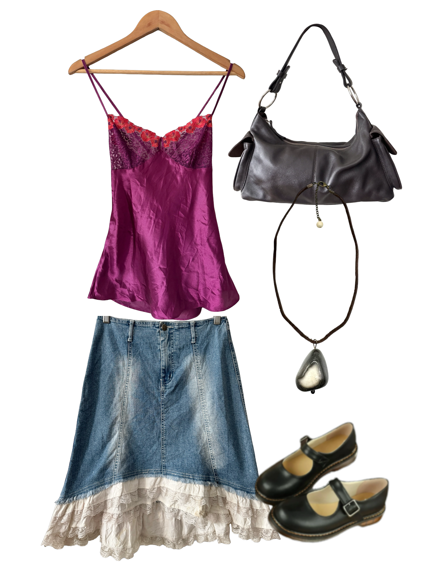 Vintage Y2K Wild Berry Lace Cami (S)