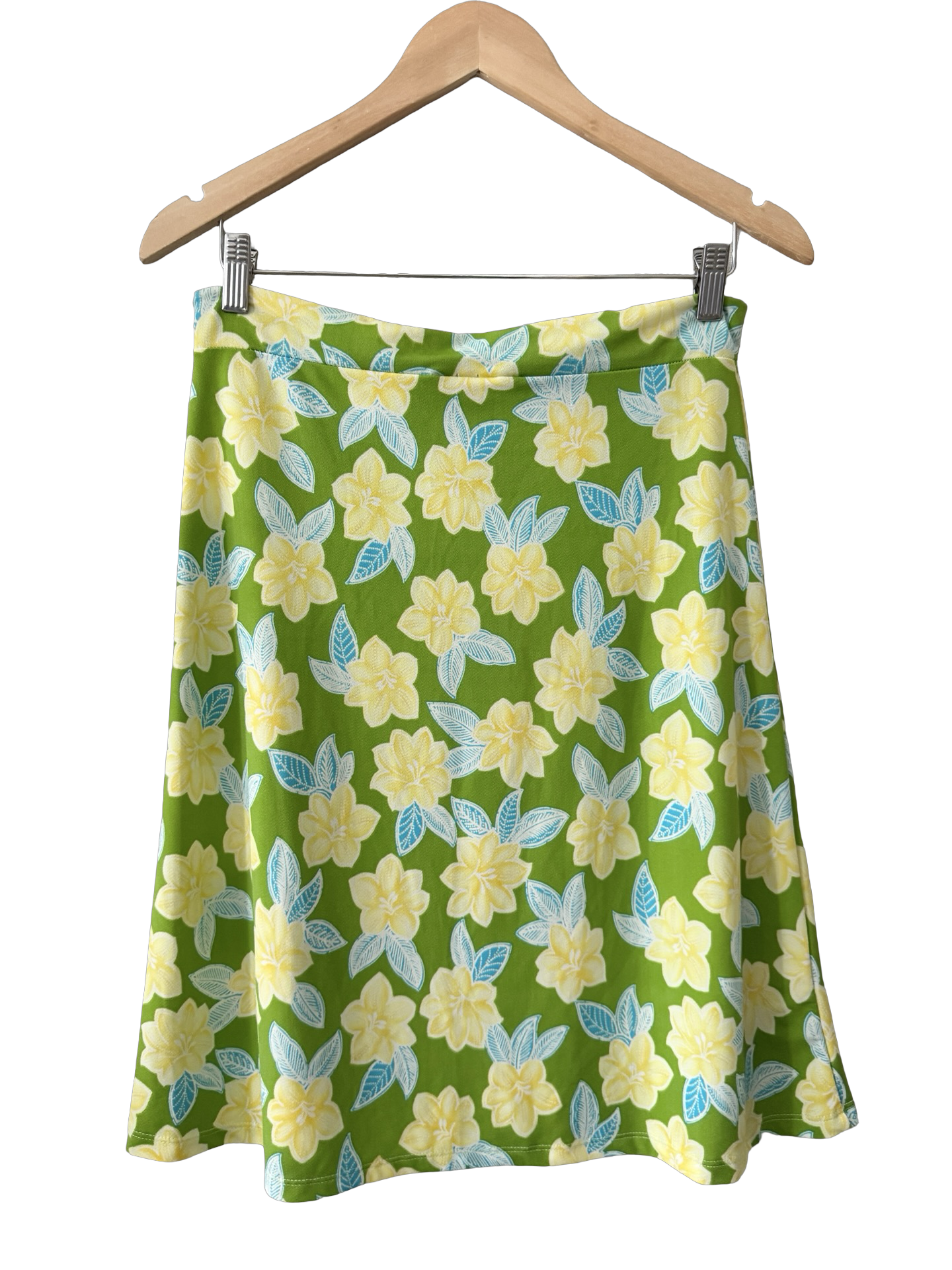 Vintage Y2K Lime Blossom Midi Skirt (S)