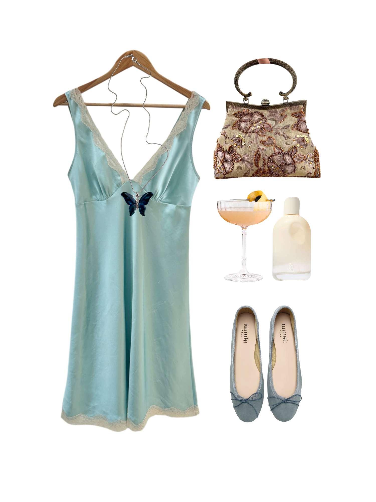 Vintage Y2K Dreamy Lace Trim Midi Slip (M)