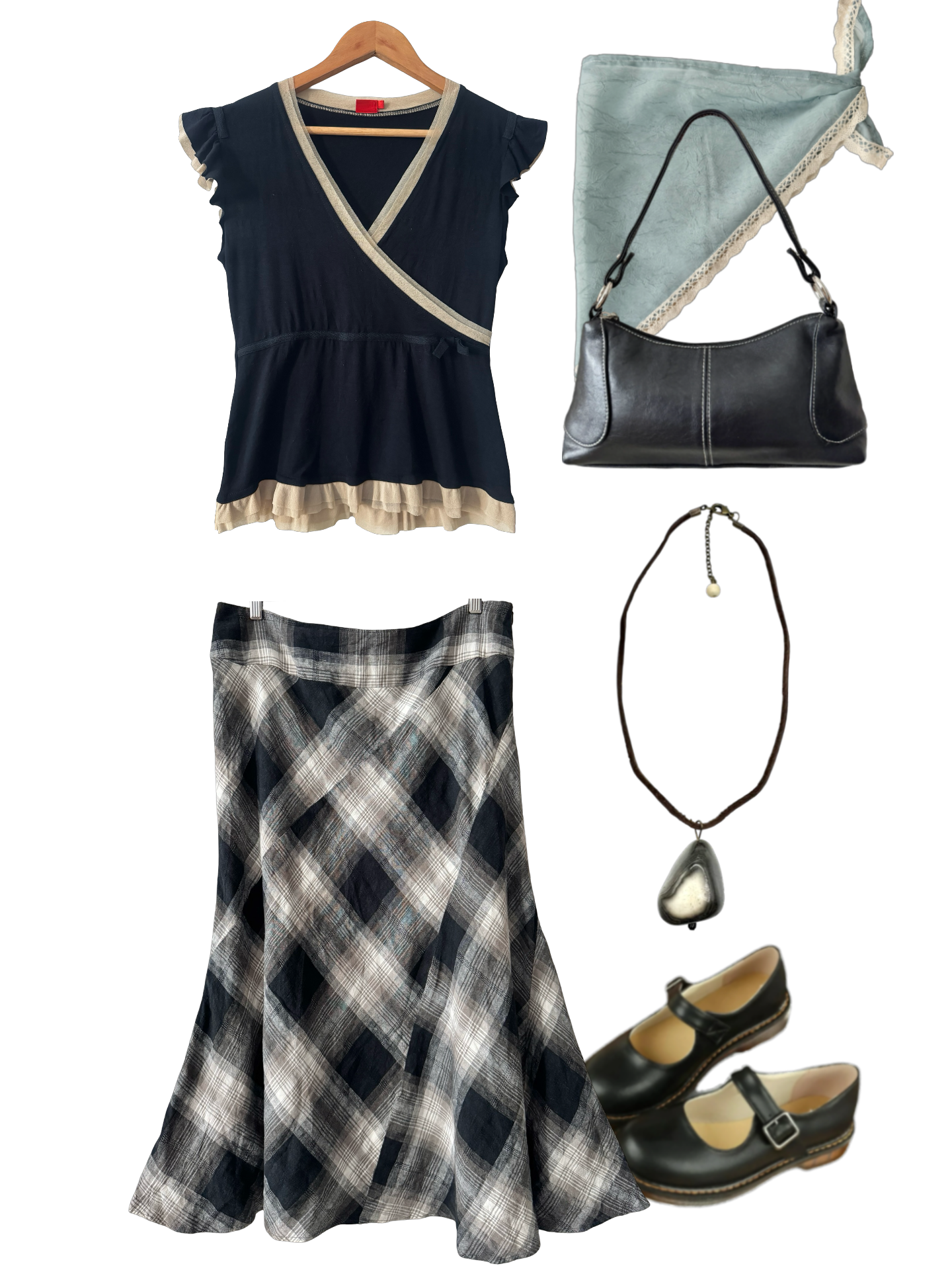 Vintage 90s Savoir Faire Tailored Midi Skirt (L/XL)