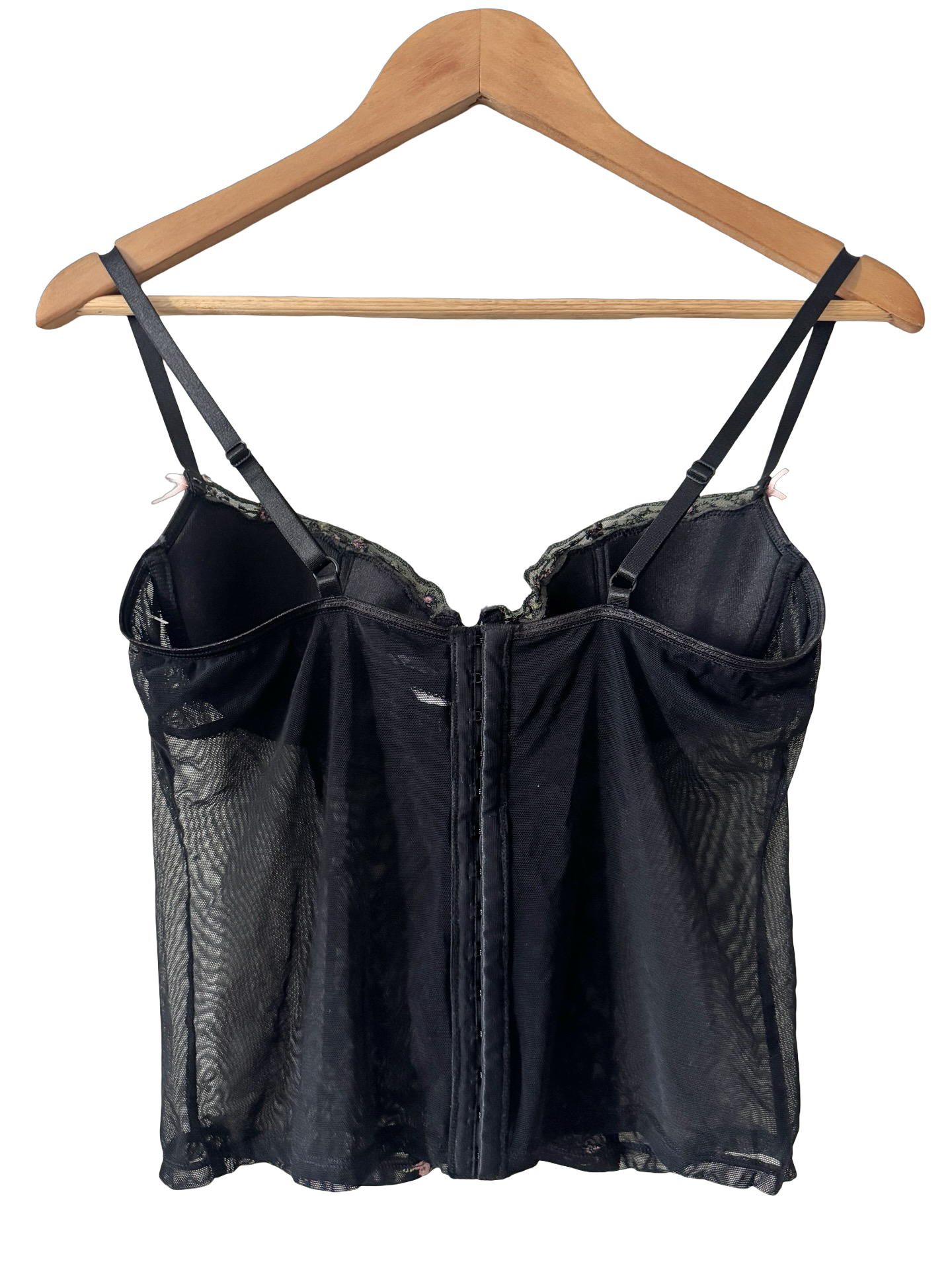 Vintage Y2K Rampage Rose Embroidered Bustier Top (M)