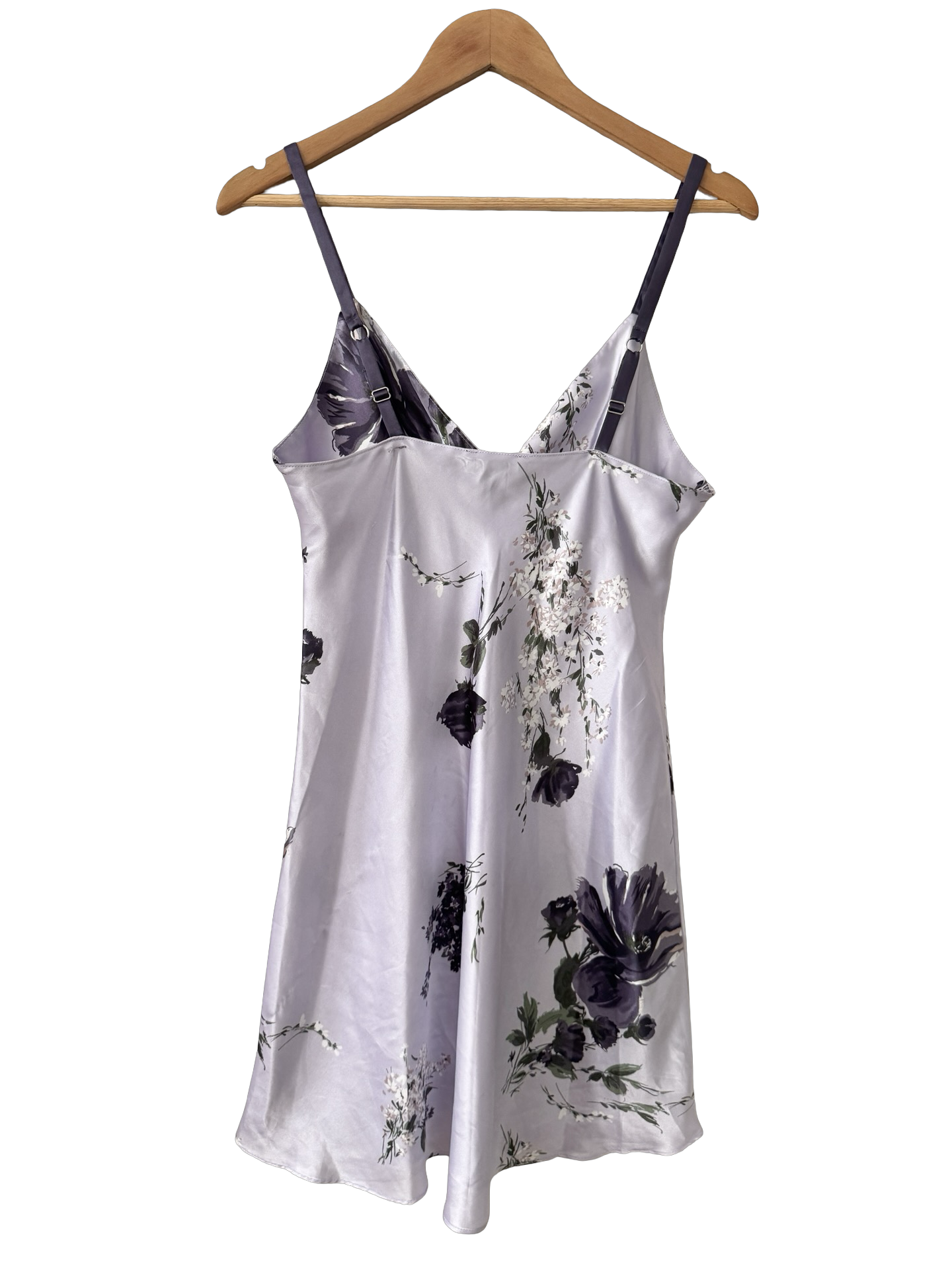 Vintage Y2K Lilac Floral Slip Dress (M)