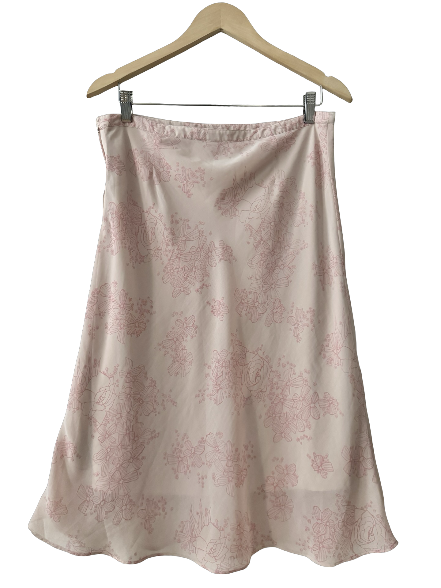 Vintage Y2K Little Black Botanical Ruffle Skirt (M)