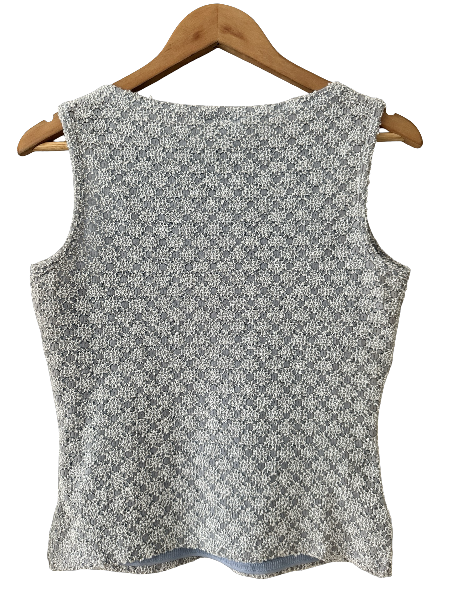 Vintage 90s Byer California Silver Textured Sleeveless Top (M/L)