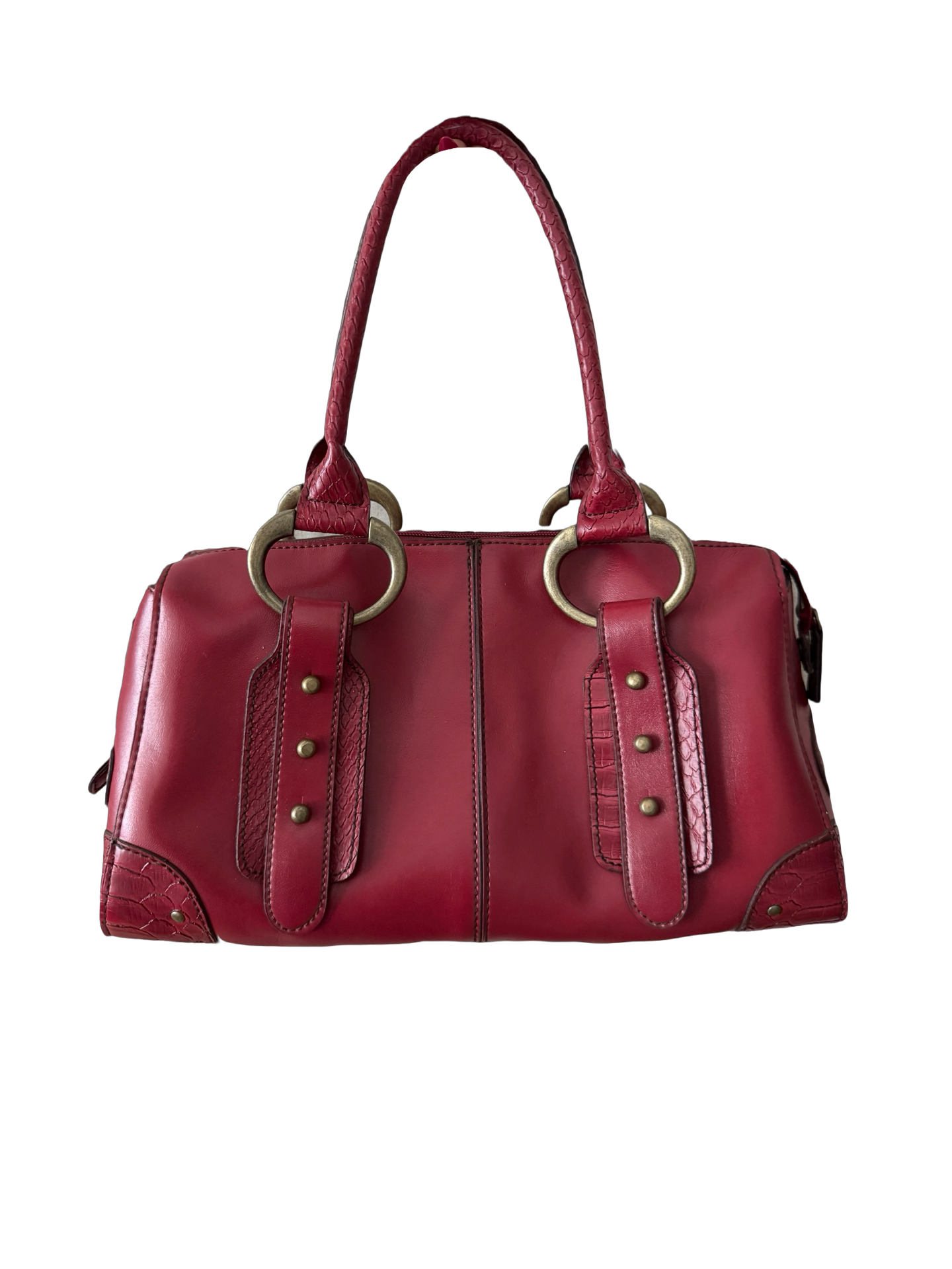 Vintage Y2KCherry Red Hardware Satchel
