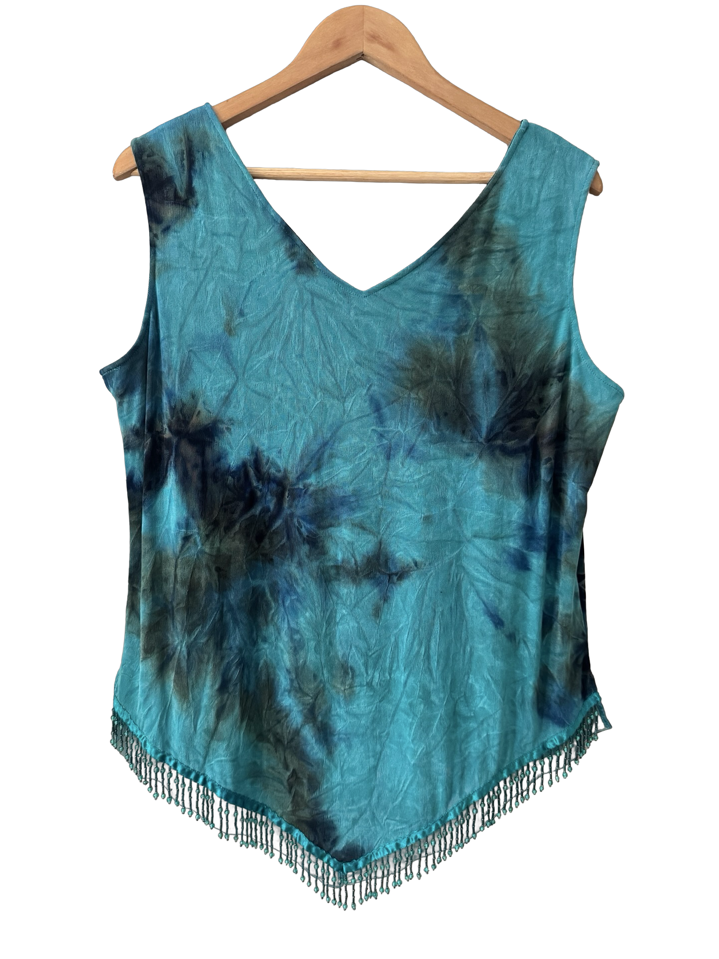 Vintage Artisan Ocean Tide Beaded Top (XL)