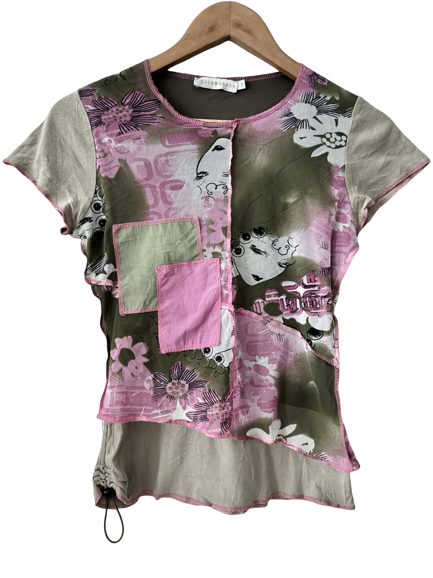 Vintage Y2K Cache Cache Art Top (S)