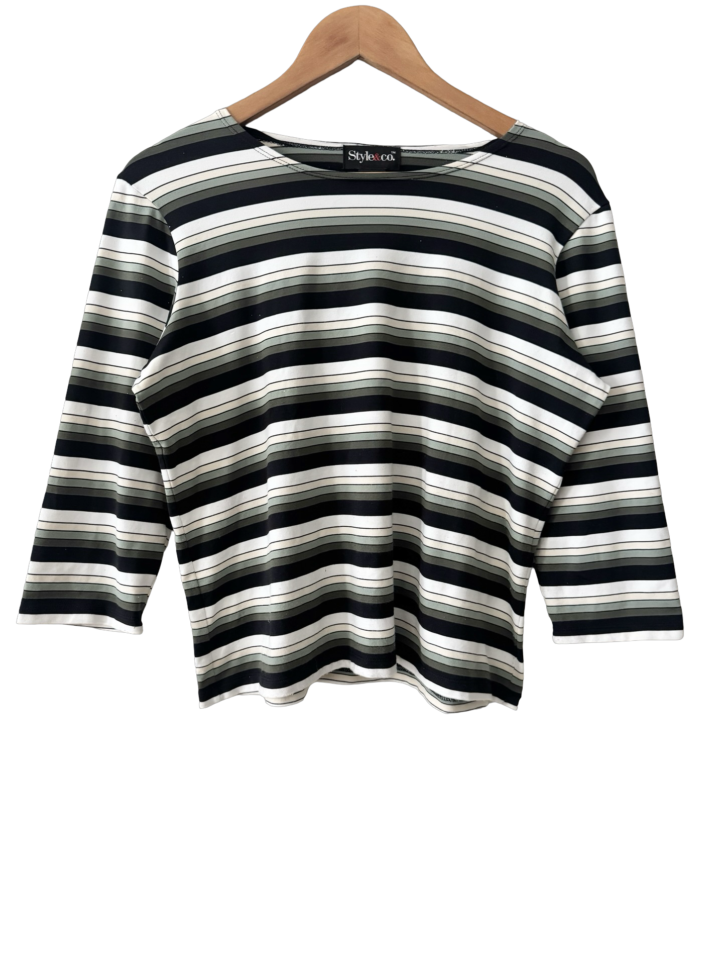 Vintage Y2K Retro Stripe Stretch Top (XL)