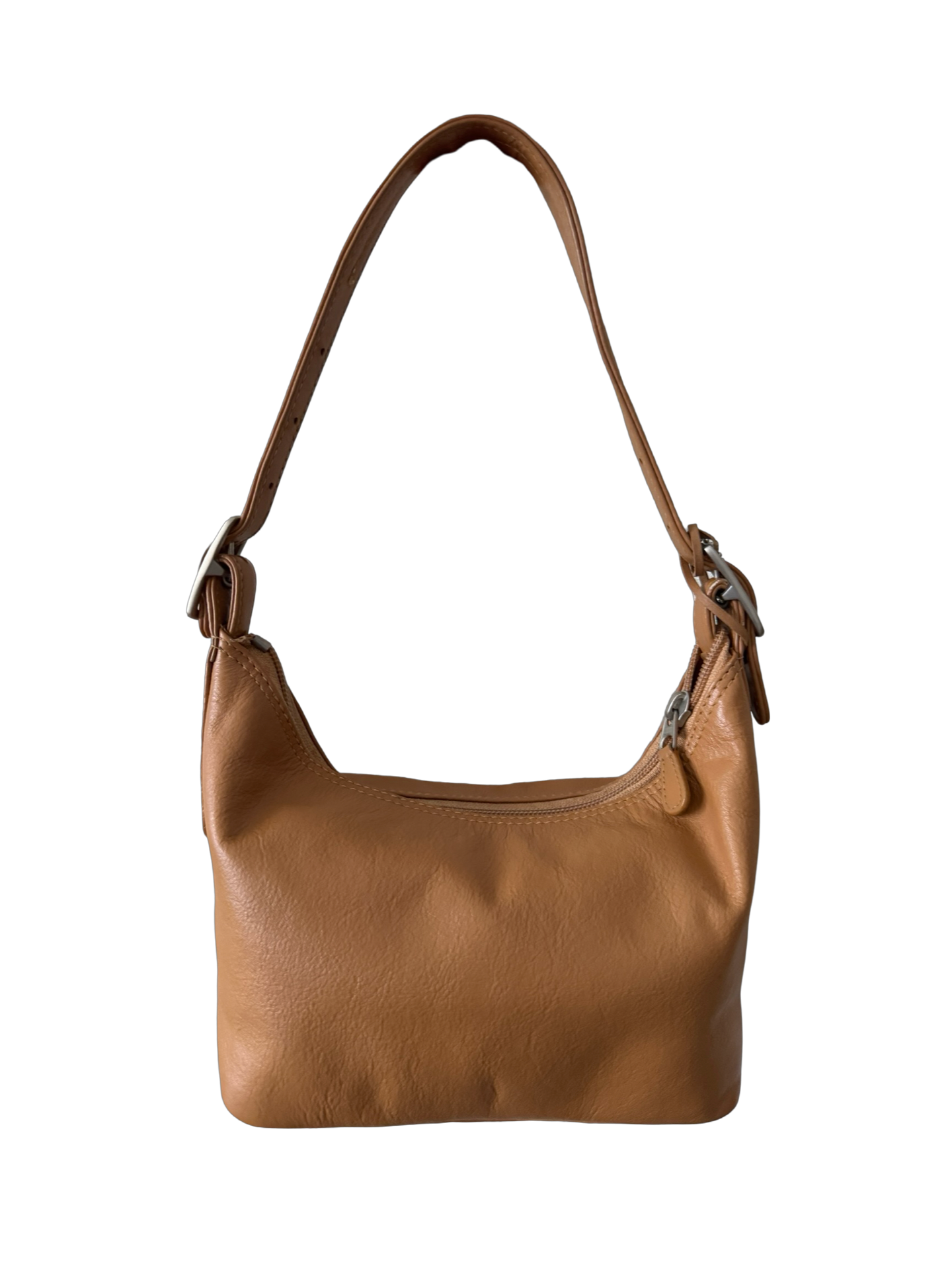 Vintage Y2K Honey Leather Mini Hobo