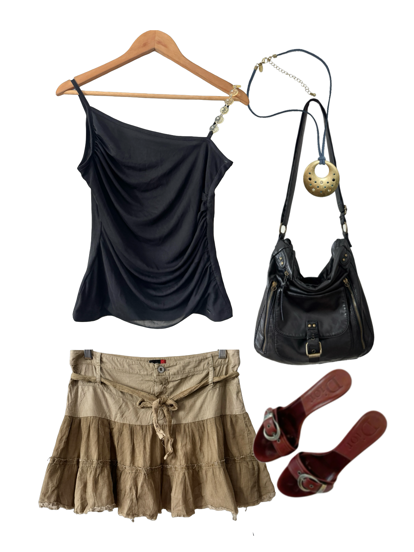 Vintage Y2K Morgan De Toi Midnight Hardware Asym Top (M)