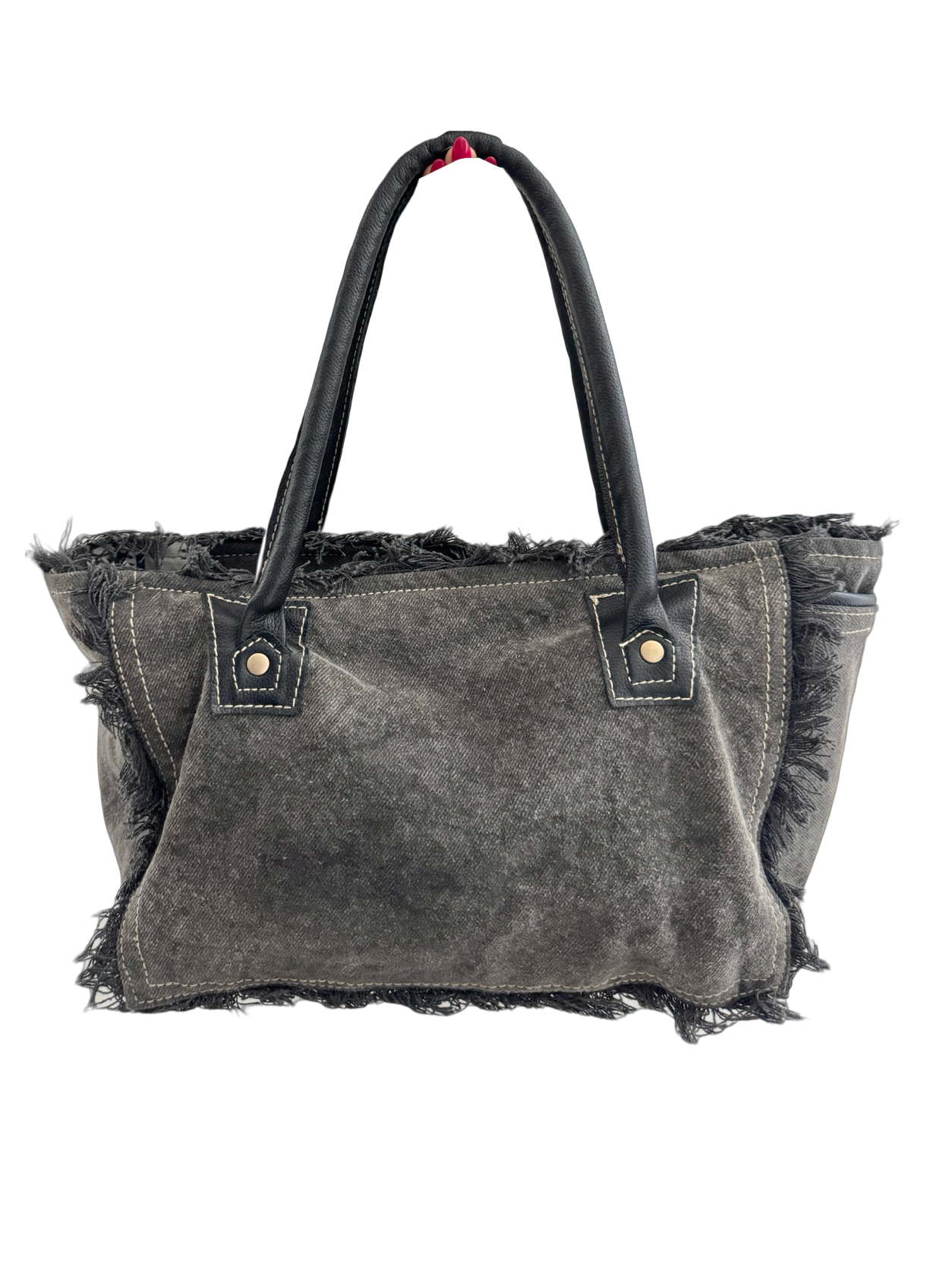 Vintage Y2K After Dark Dalmatian Fringe Tote