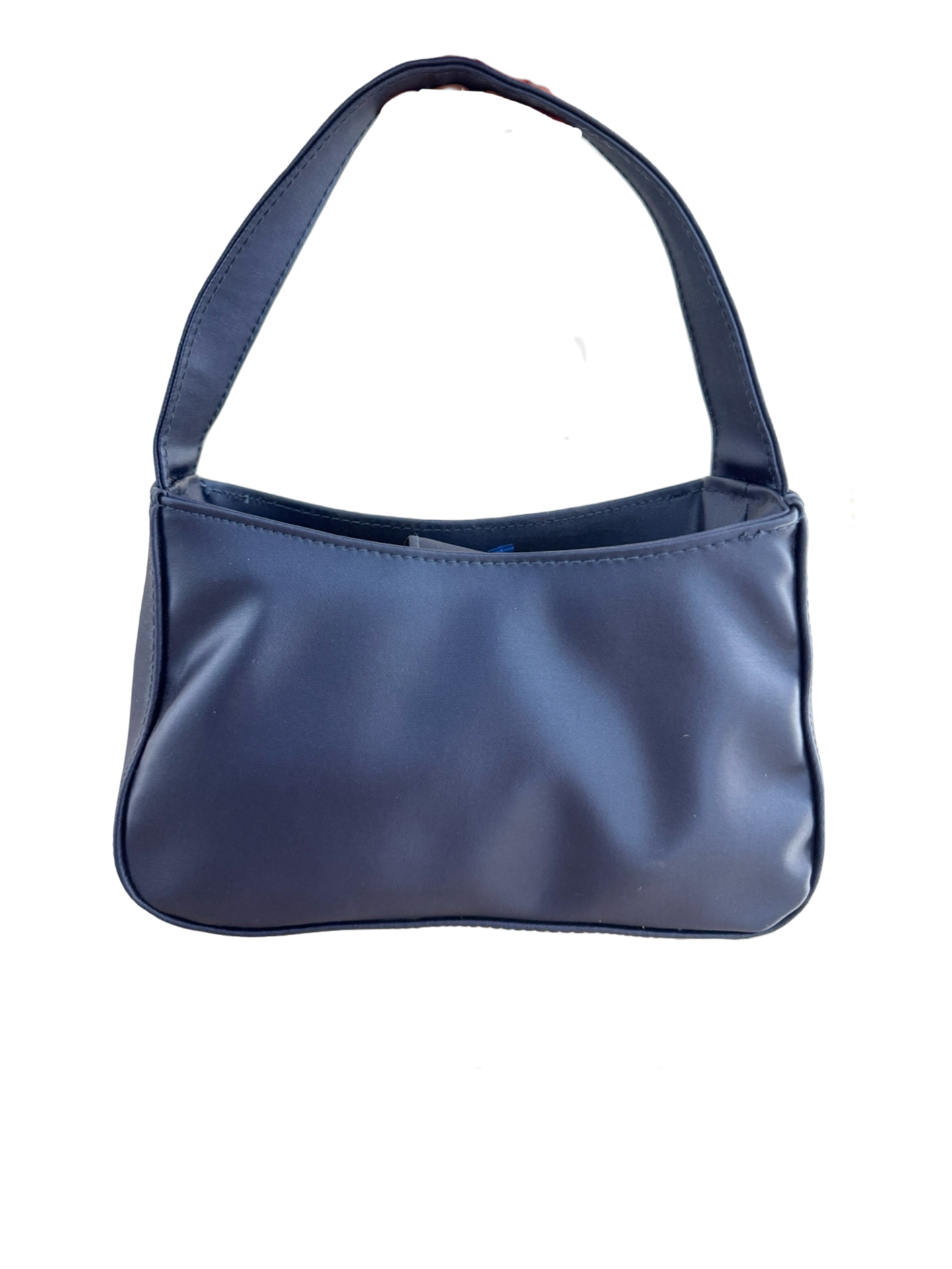 Vintage Navy Embroidered Mini Shoulder Bag