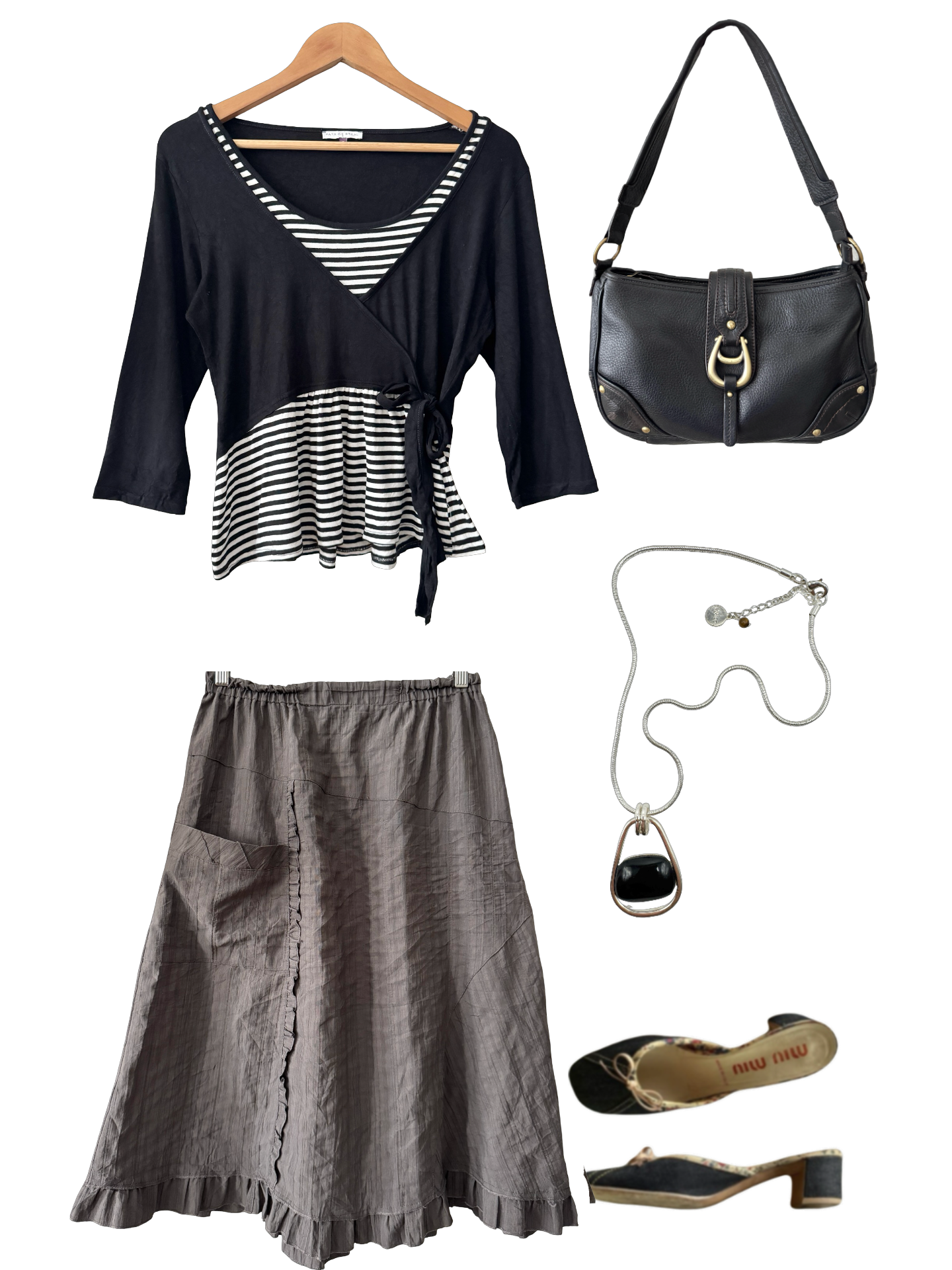 Vintage 90s Left Bank Wrap Top (L)