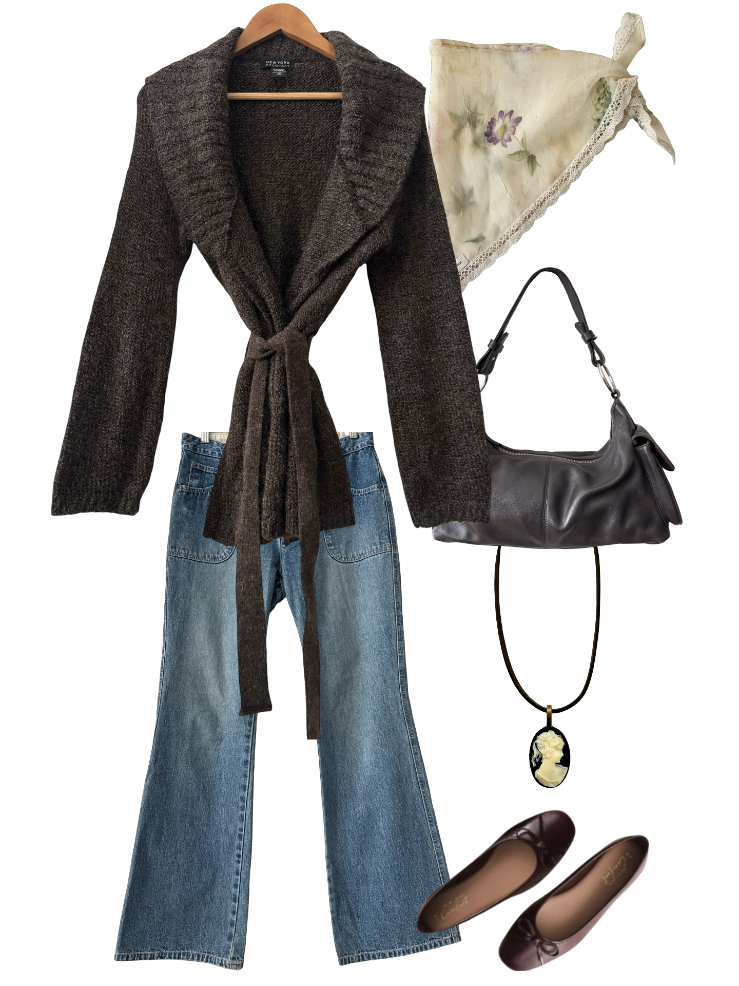 Vintage 90s Espresso Wrap-Me-Up Knit (M)