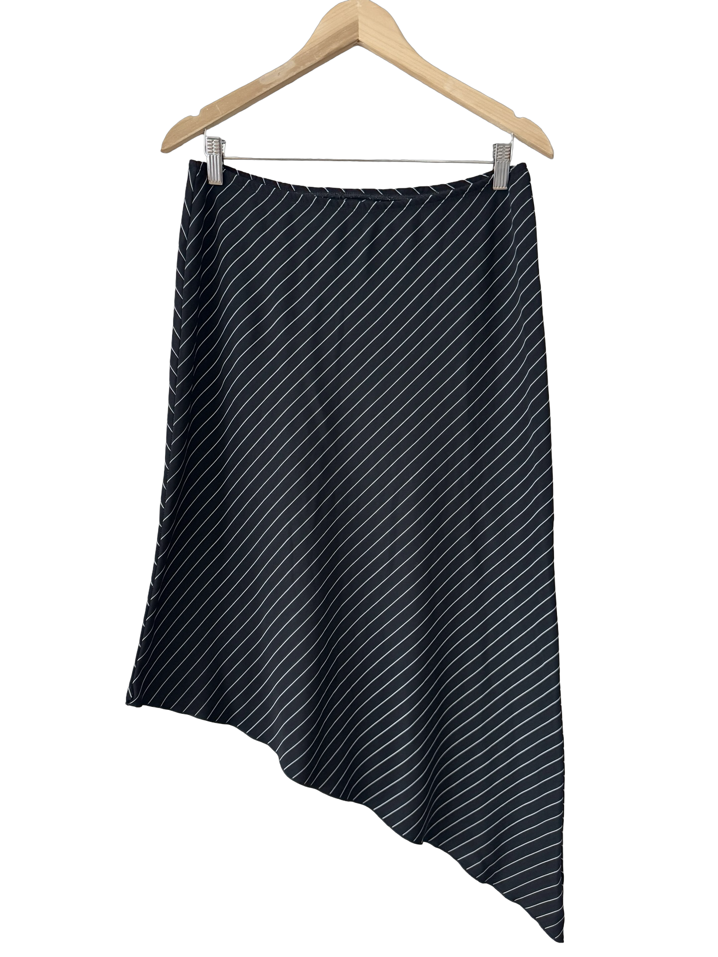 Vintage 90s Retro Pinstripe Asymmetrical Skirt (M)