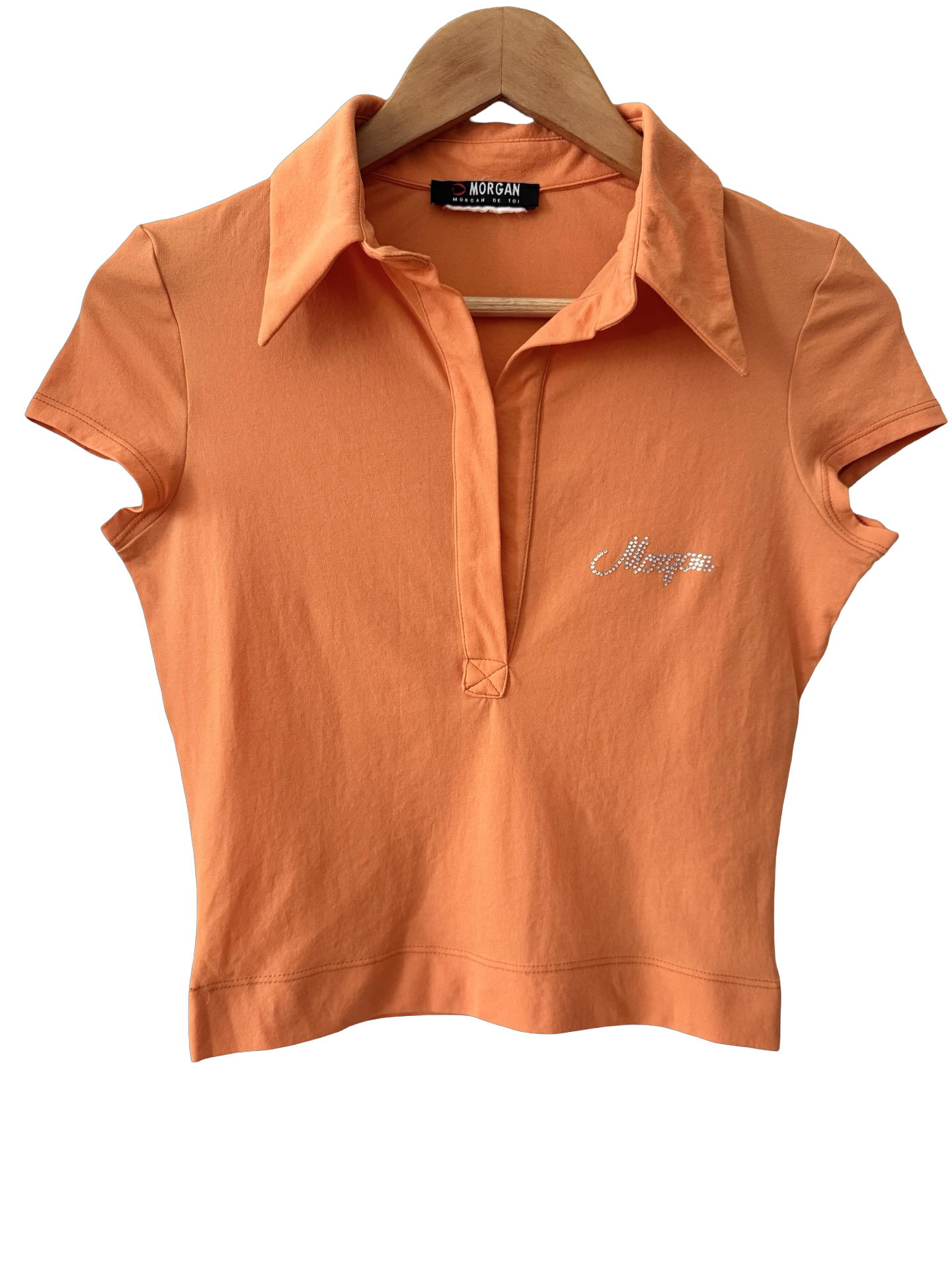 Vintage 90s Morgan De Toi Tangerine Polo Top (S/M)