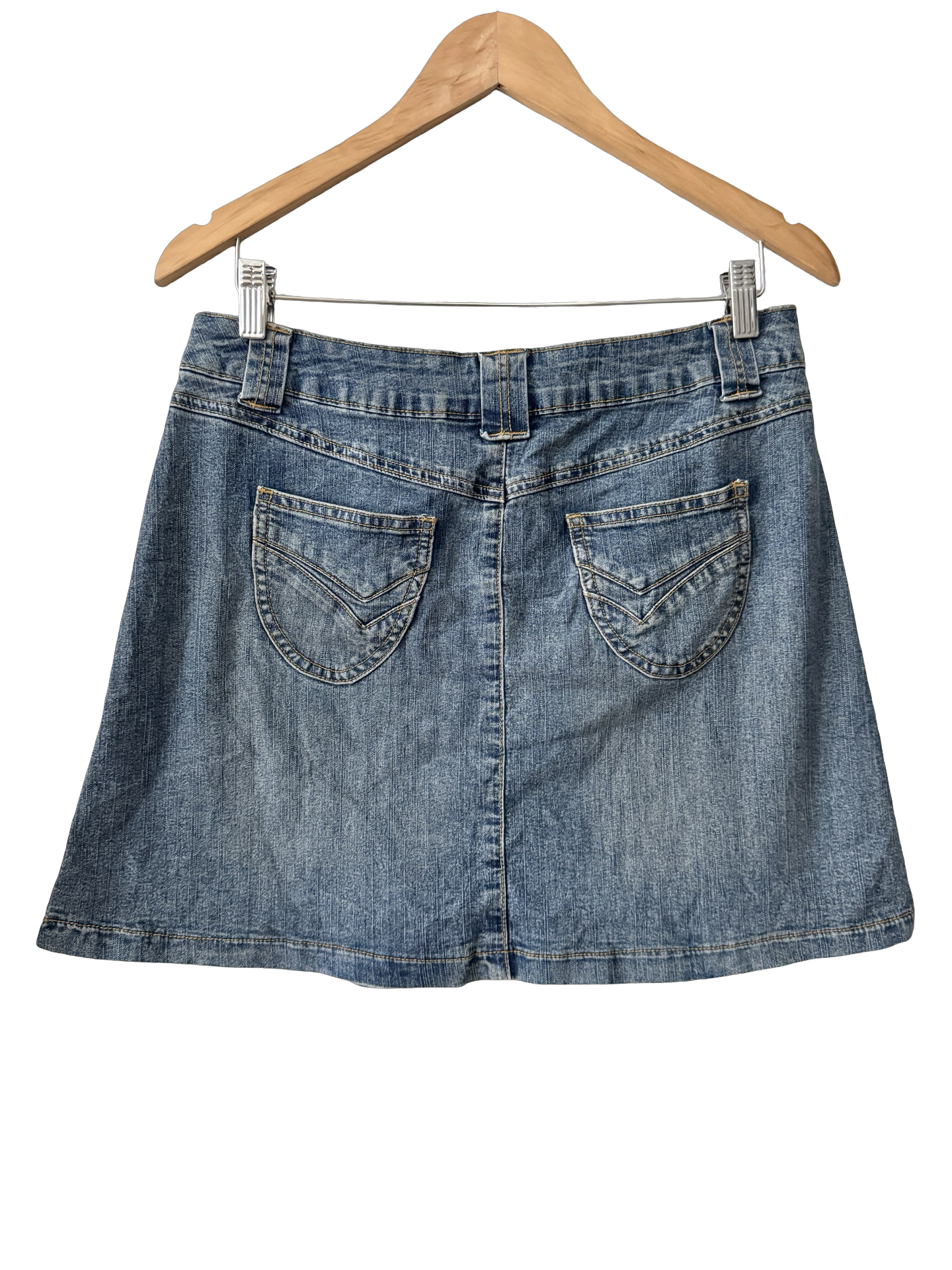 Vintage 90s French Pleated Denim Mini (M)