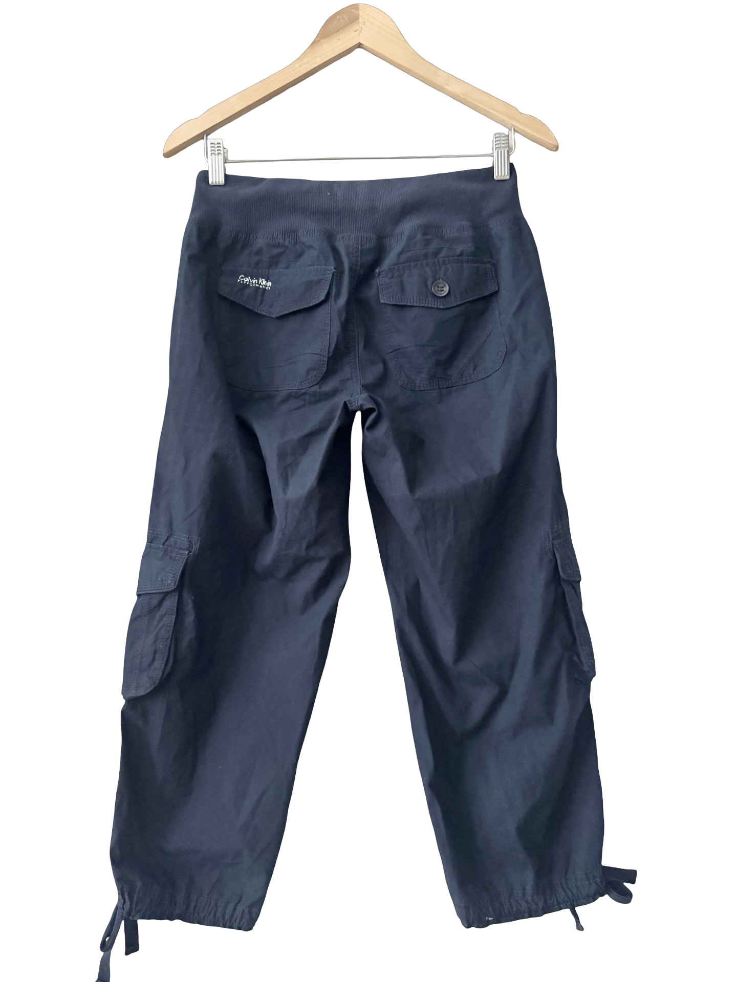 Vintage Y2K Calvin Klein Navy Tie Capris (S)