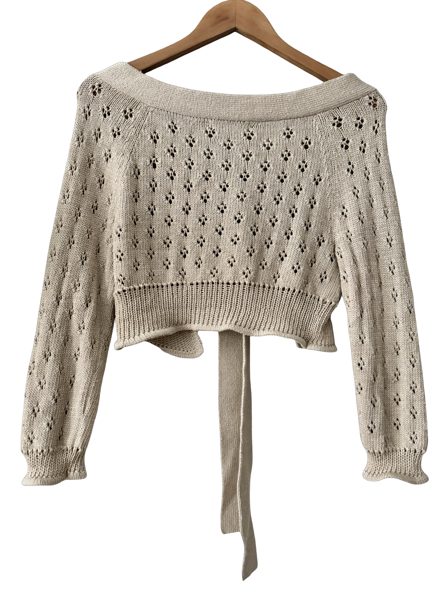 Vintage 90s Nanette Lapore Cropped Tie Knit Top (S)