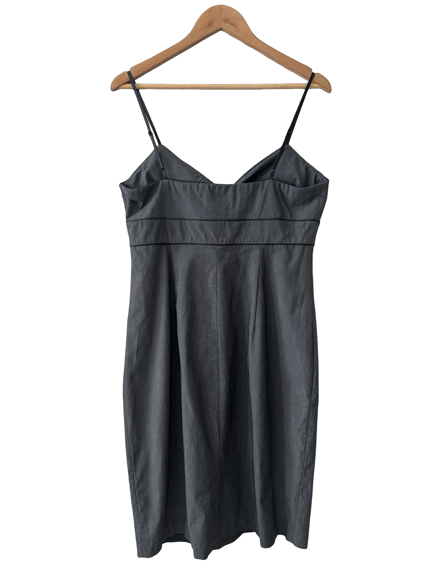 Vintage Y2K Express Charcoal Retro Midi Dress (L)