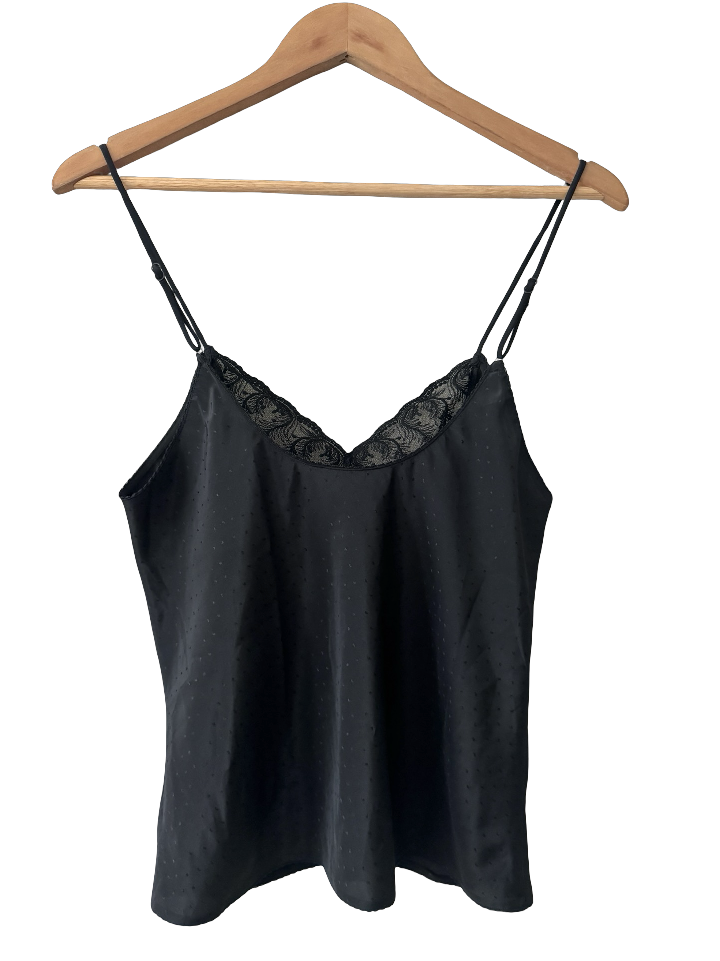 Vintage Y2K Noir Lace Slip Cami (M)