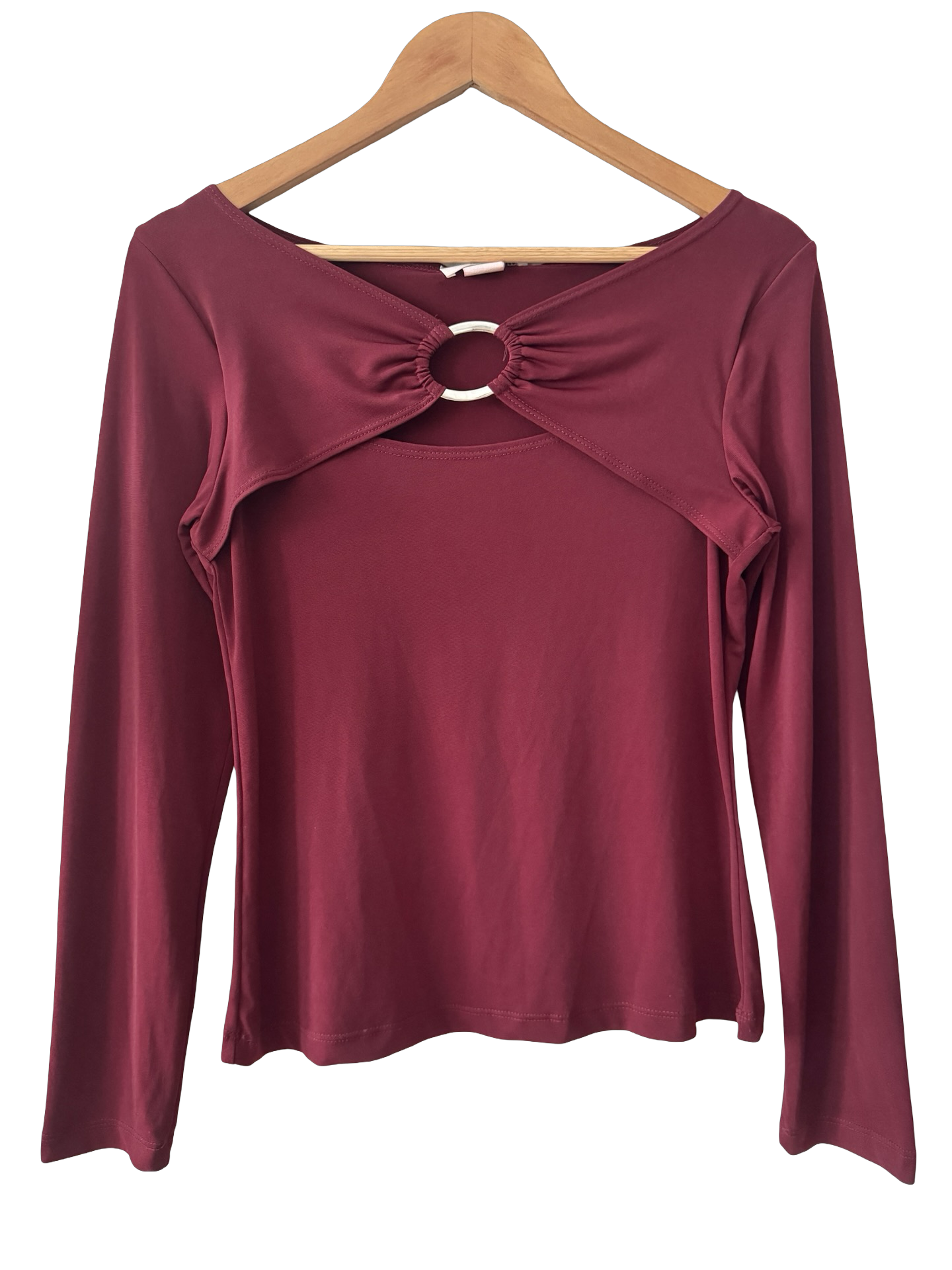 Vintage 90s Retro Merlot Ring Top (L)