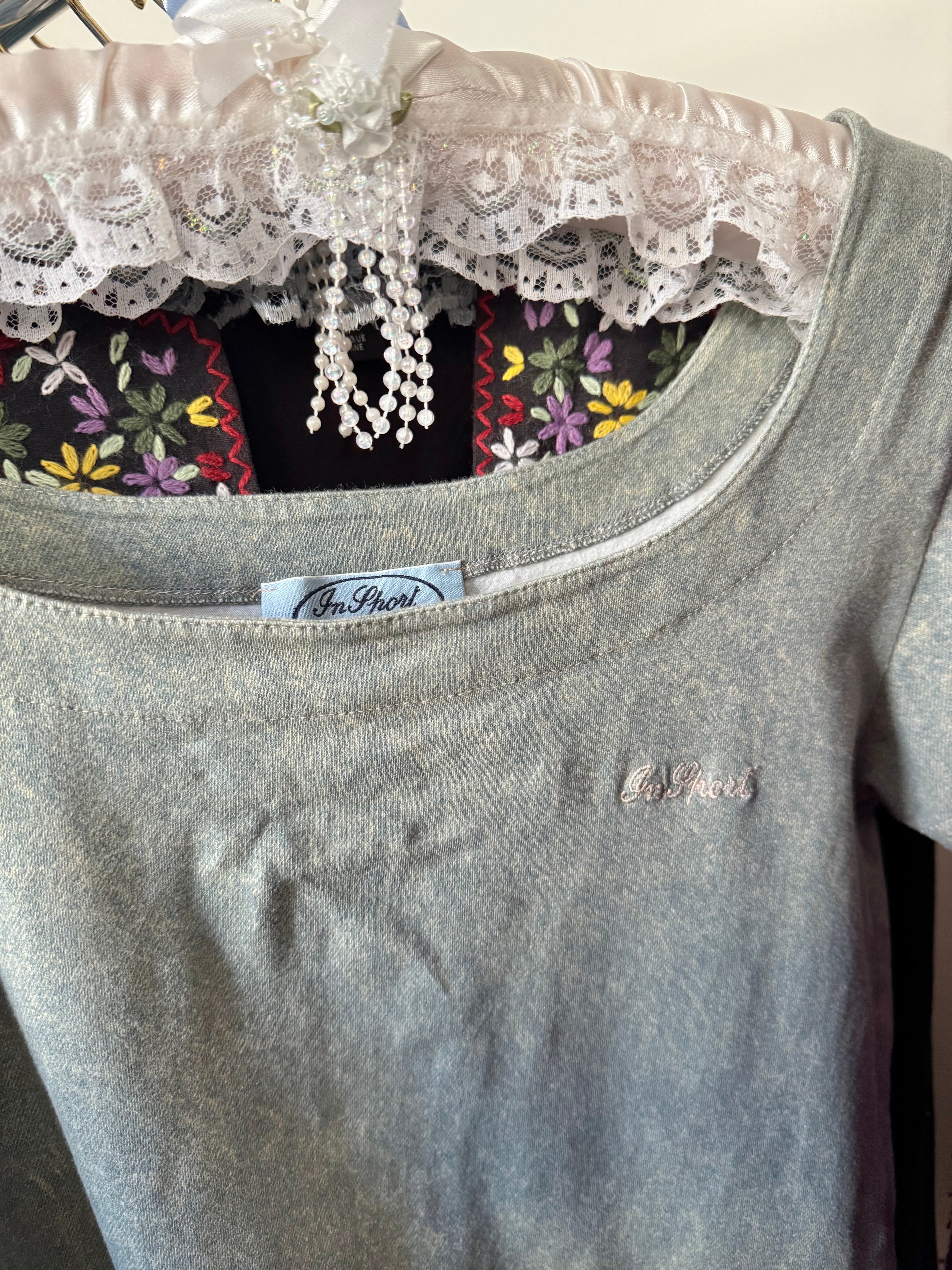 Vintage Washed Retro Baby Tee (S/M)