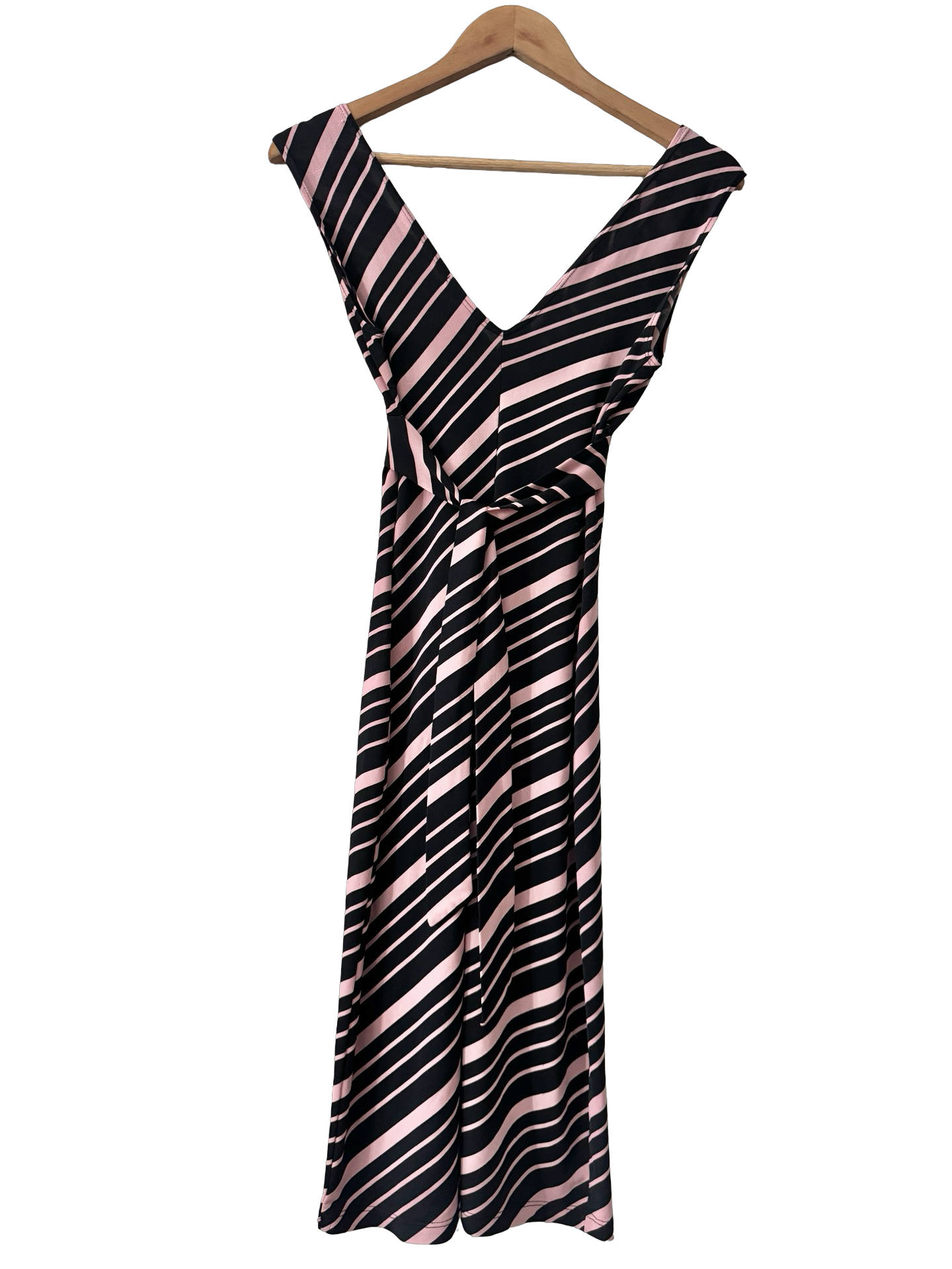 Vintage 90s Indie City Stripe Midi Dress (S)
