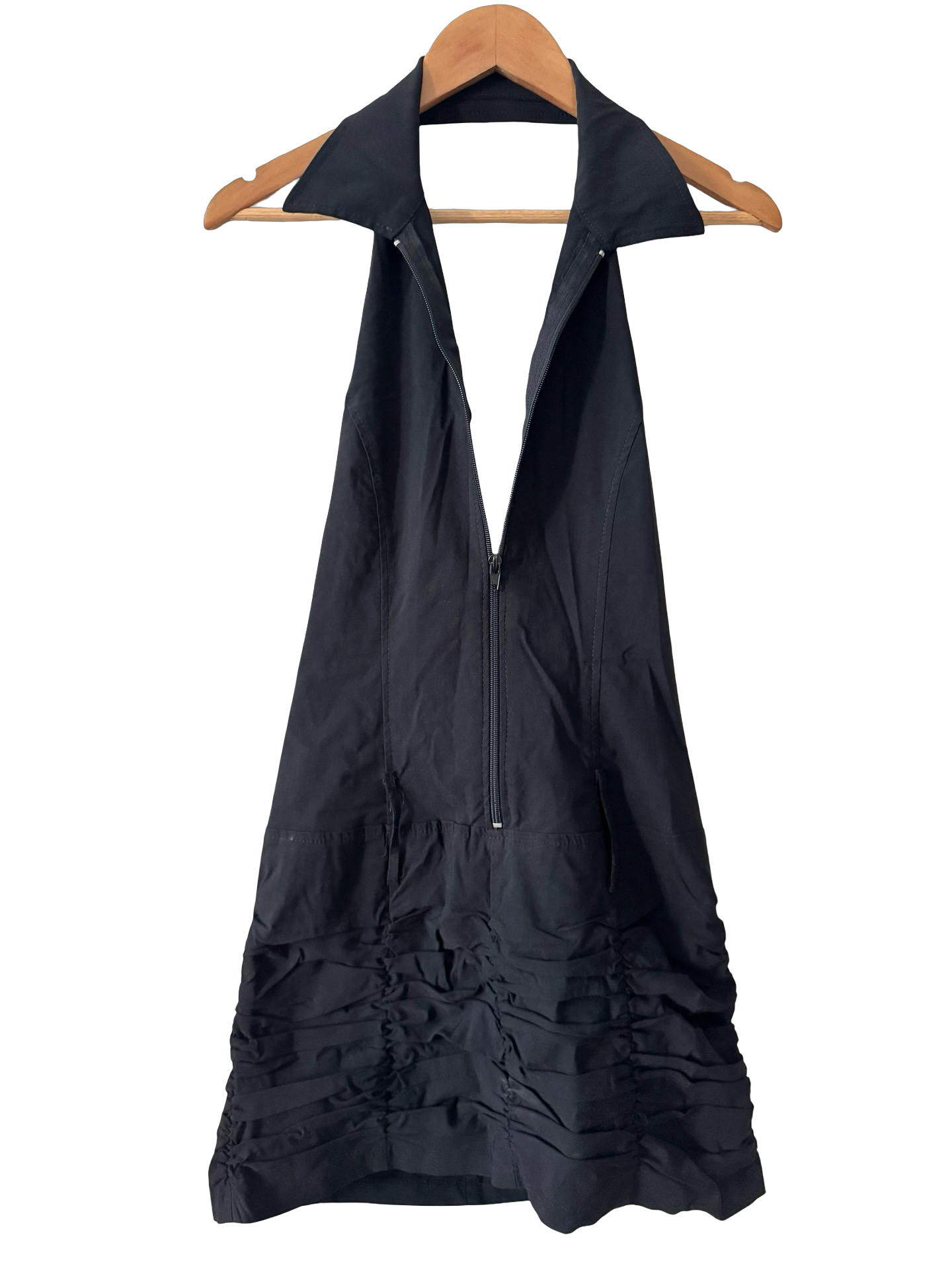Vintage Y2K Midnight Rendezvous Halter Mini Dress (M)