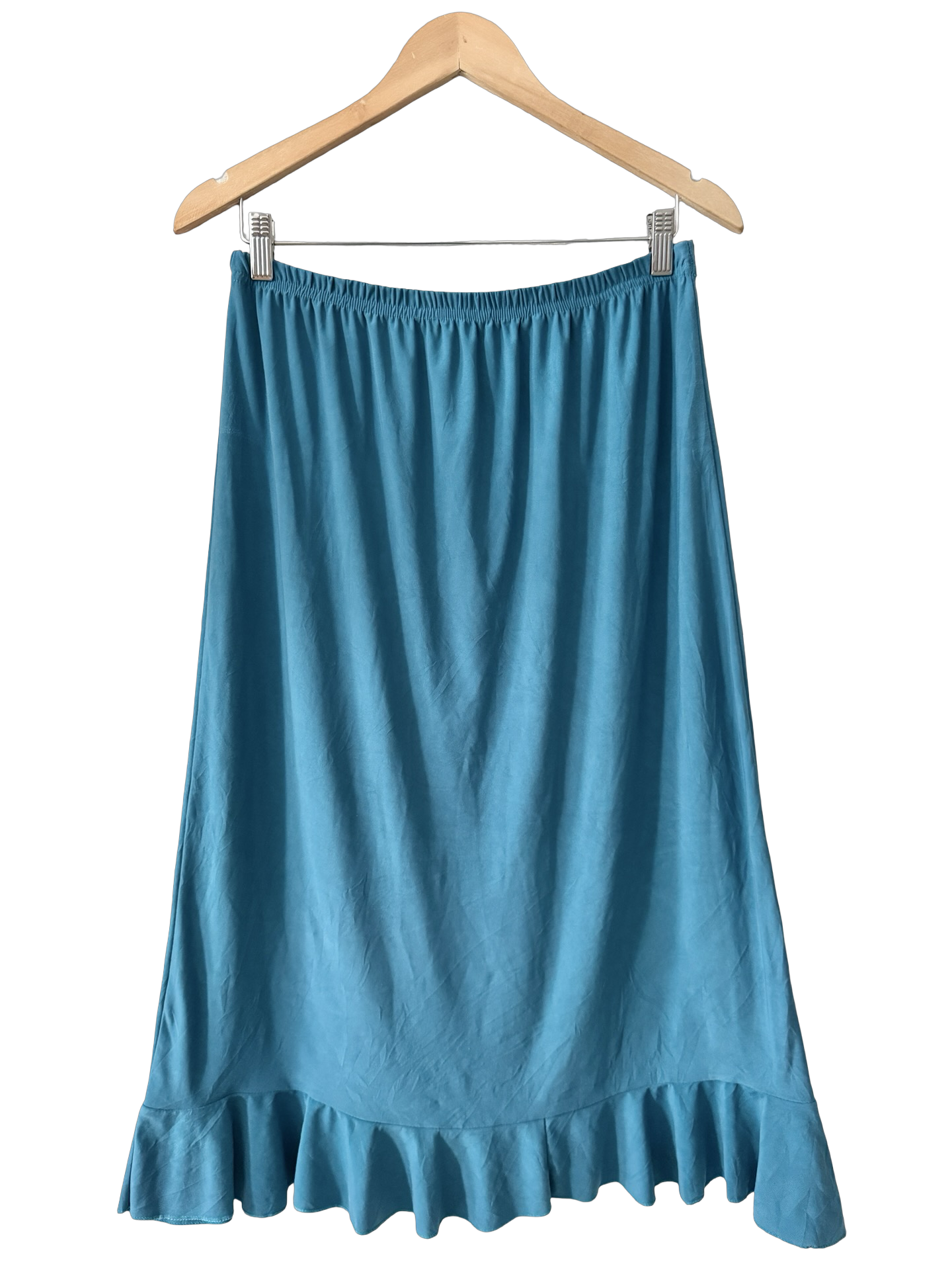 Vintage Y2K Lagoon Ruffle Midi Skirt (M/L)