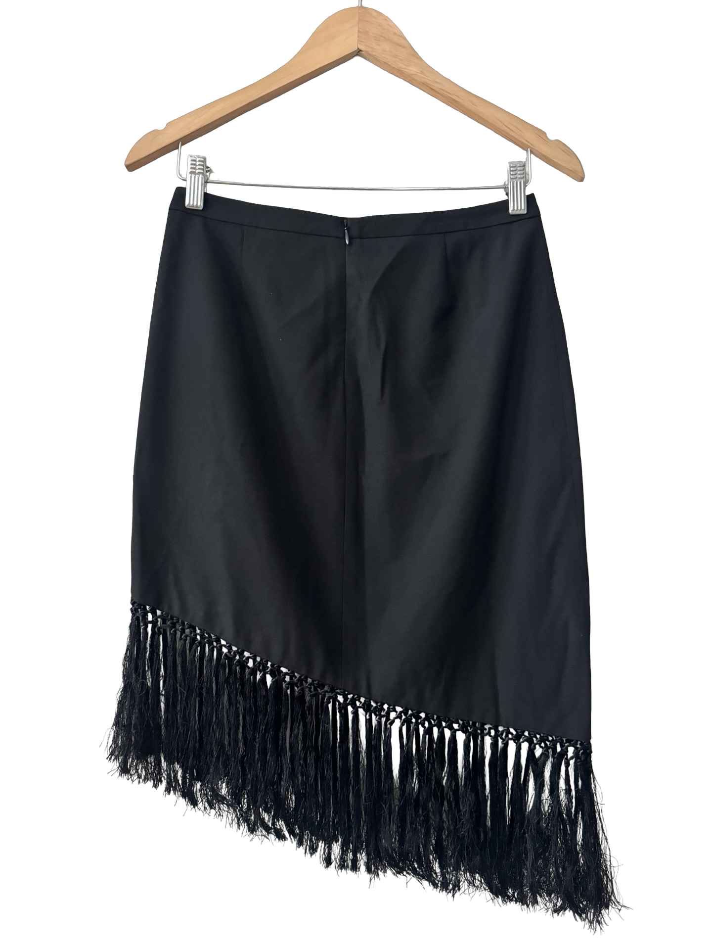 Vintage BCBG Max Azria Y2K Midnight Fringe Tango Skirt (S)