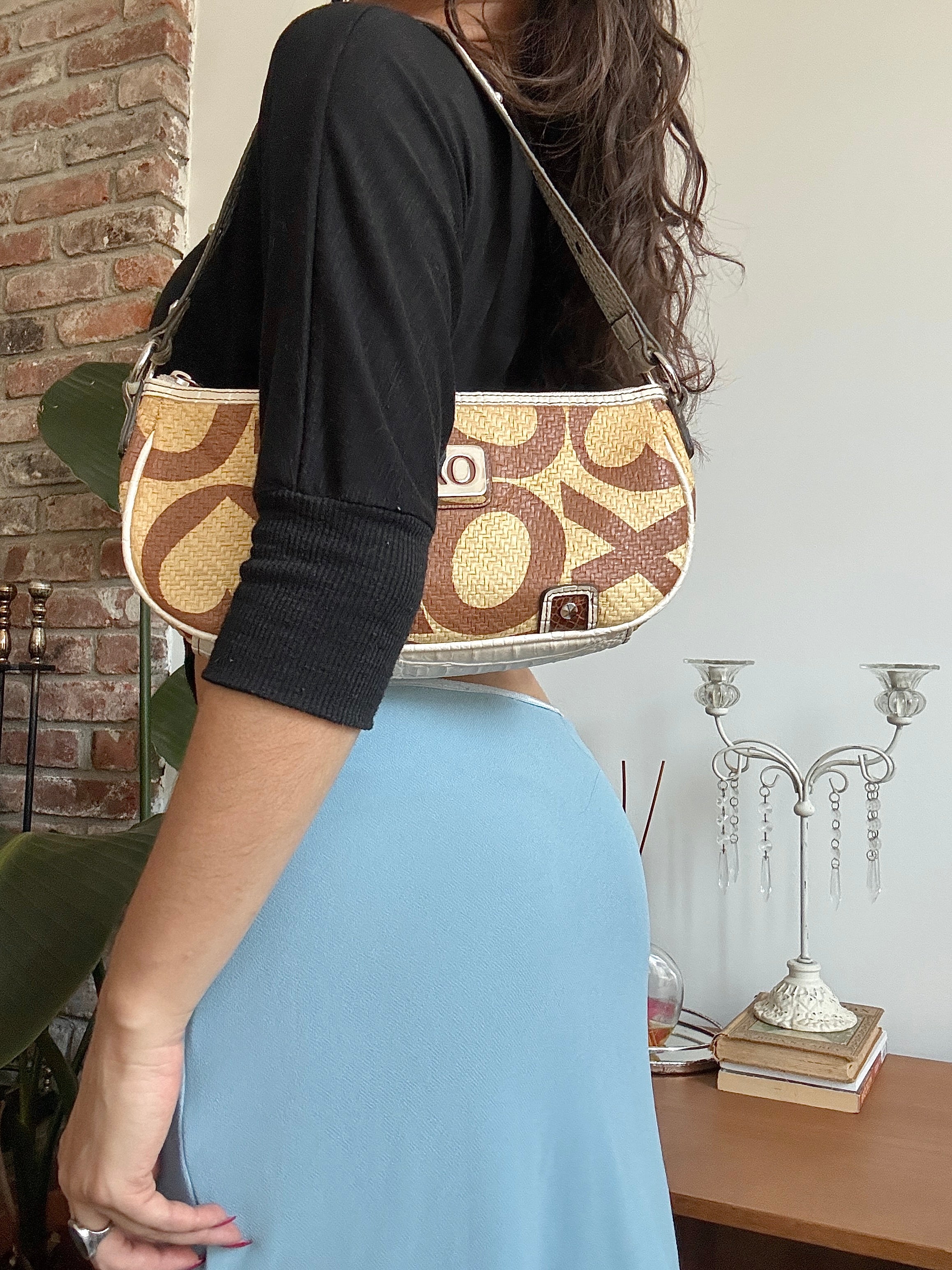 Vintage Y2K XOXO Latte Logo Baguette