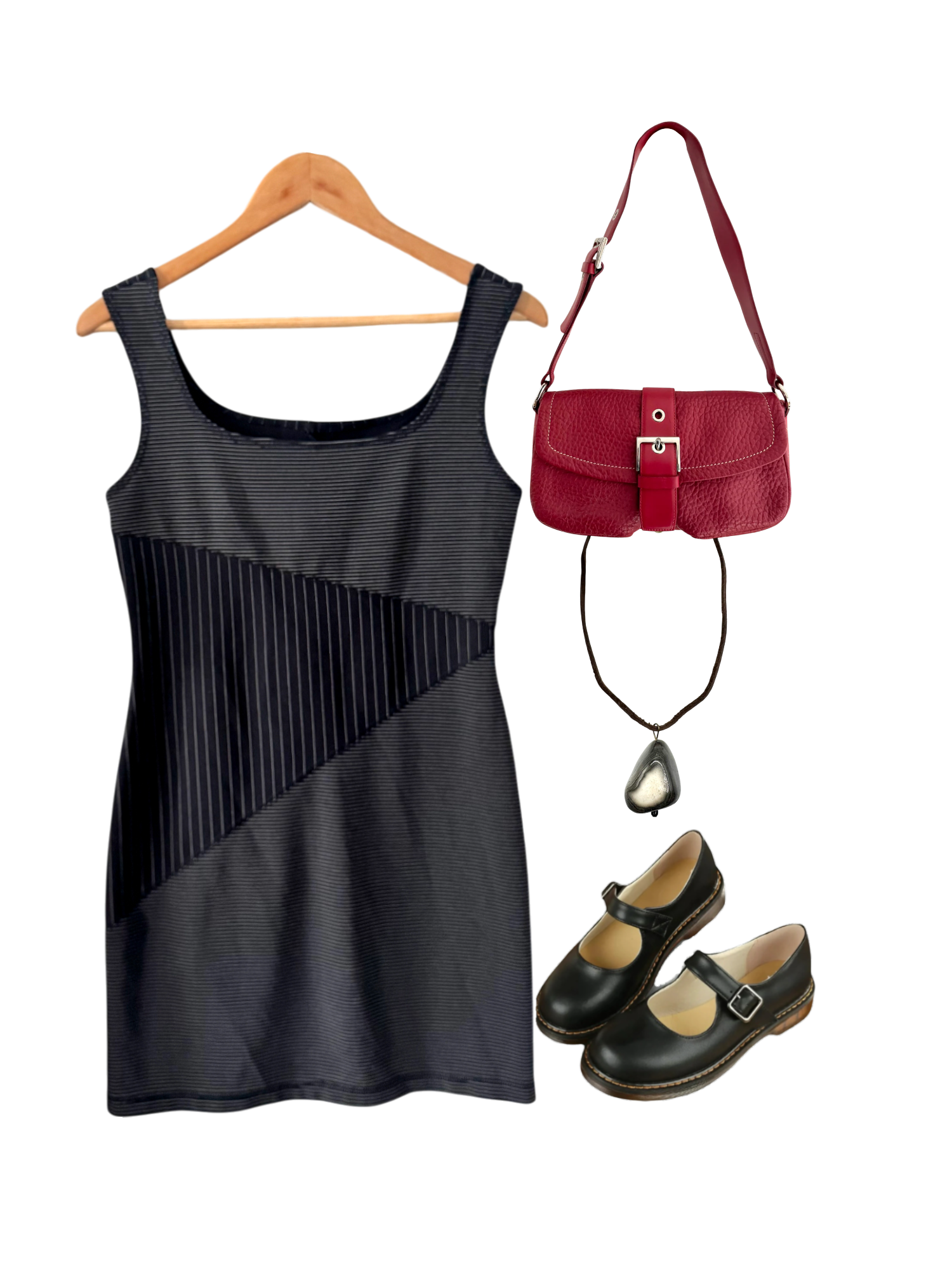 Vintage 90s Textured Downtown Mini Dress (S/M)