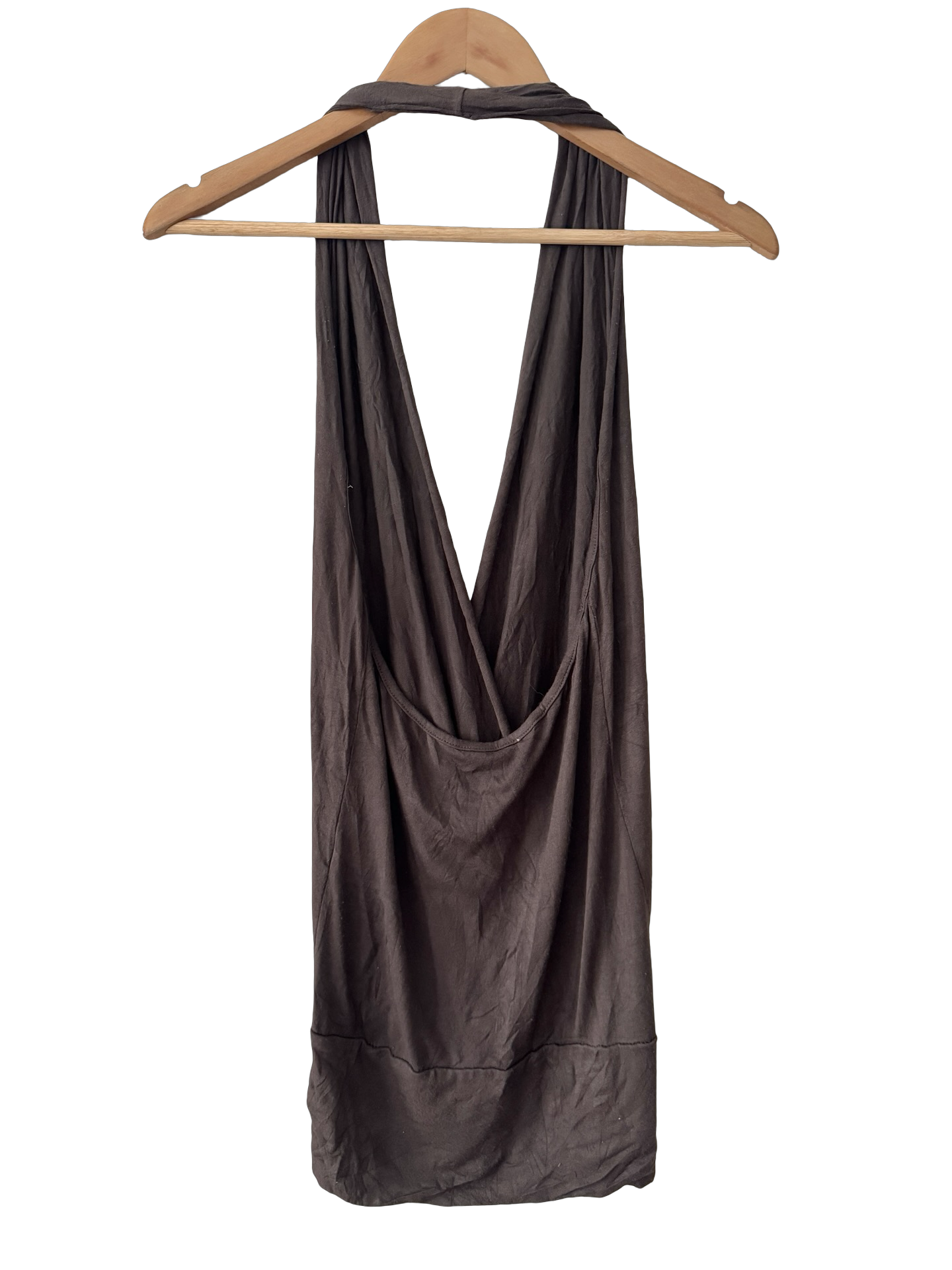 Vintage Y2K Espresso Drape Top (M)