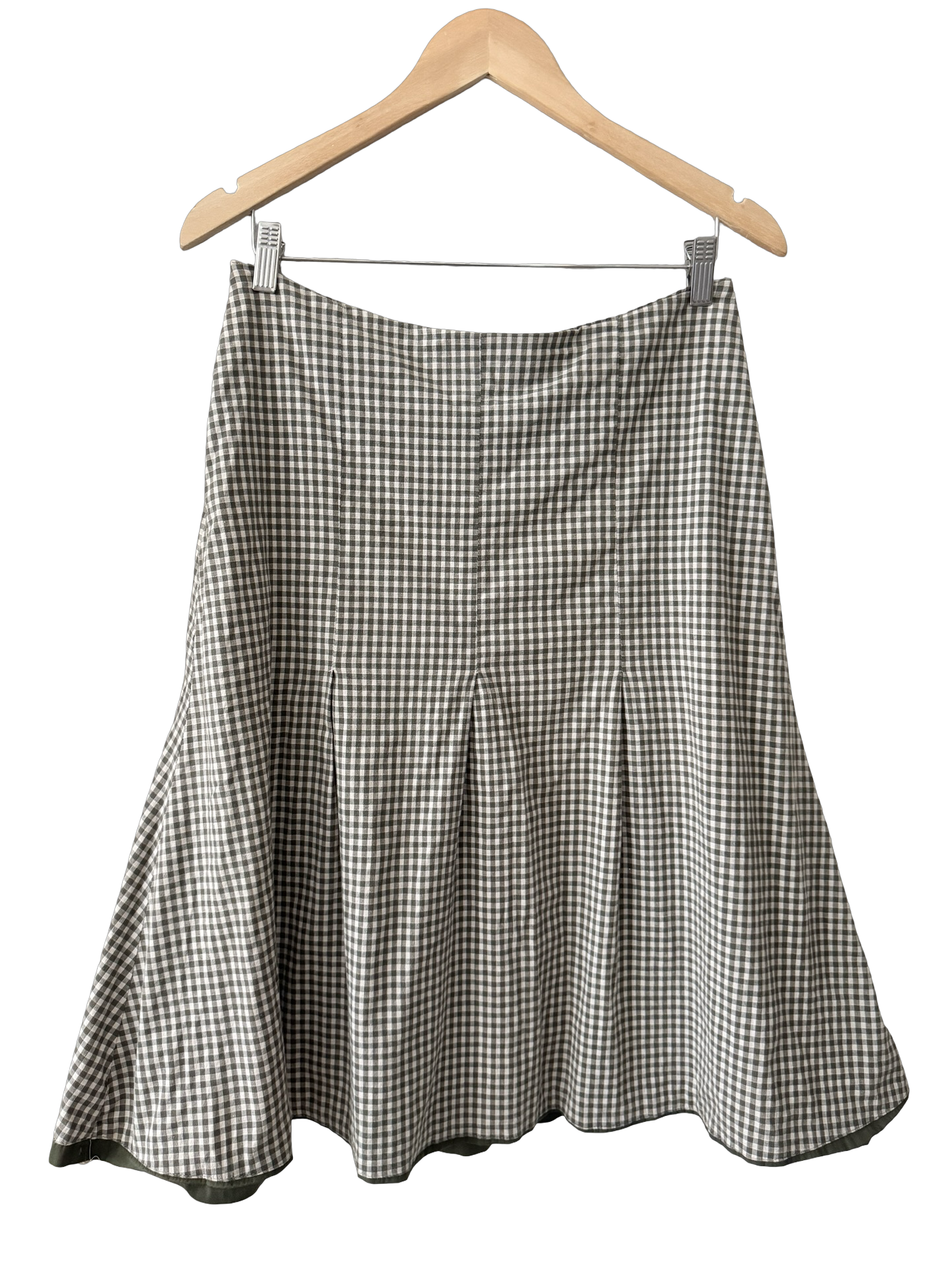 Vintage Y2K Gingham Picnic Midi Skirt (M)