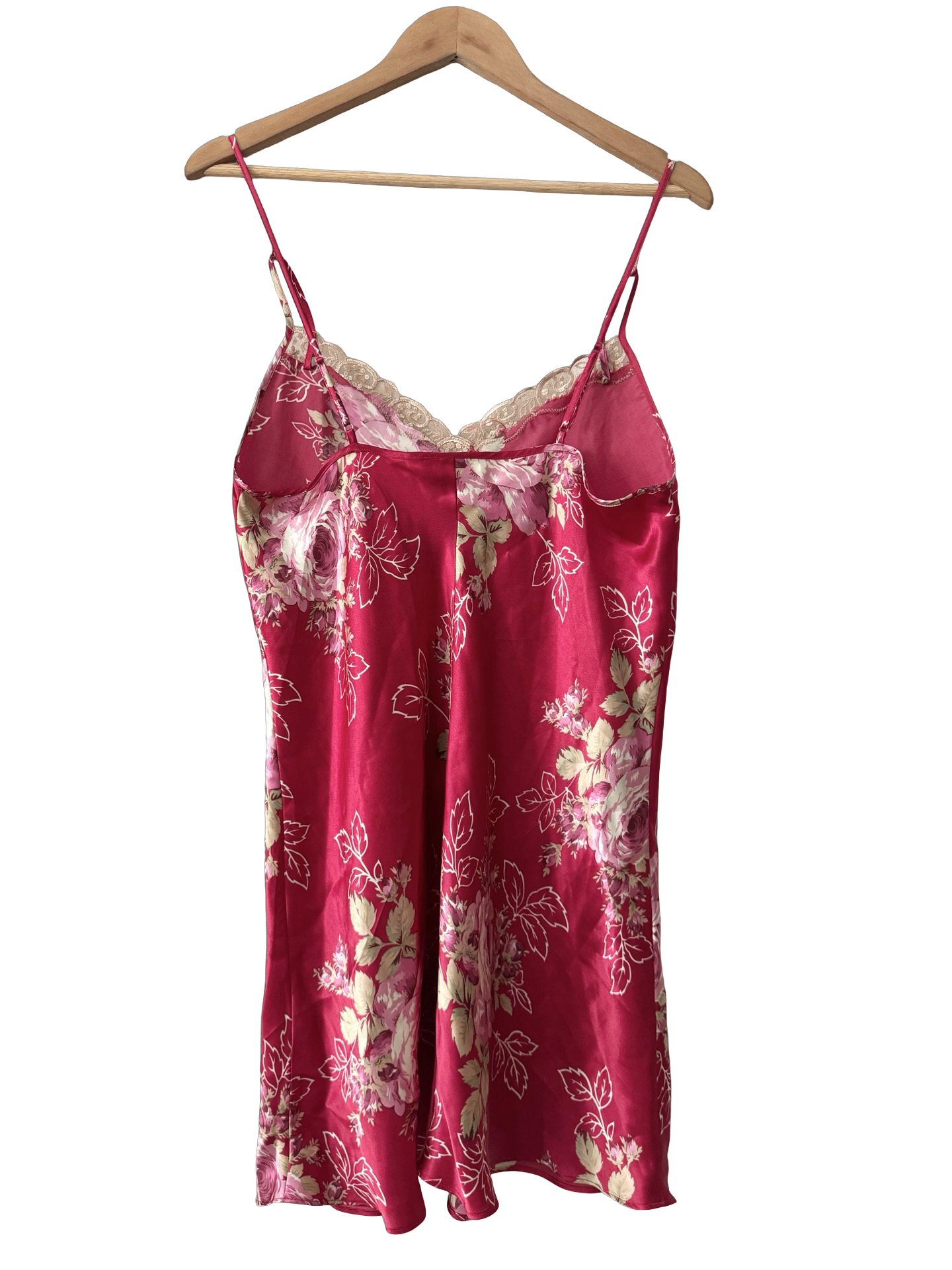 Vintage Y2K Crimson Rose Dainty Slip Dress (L)