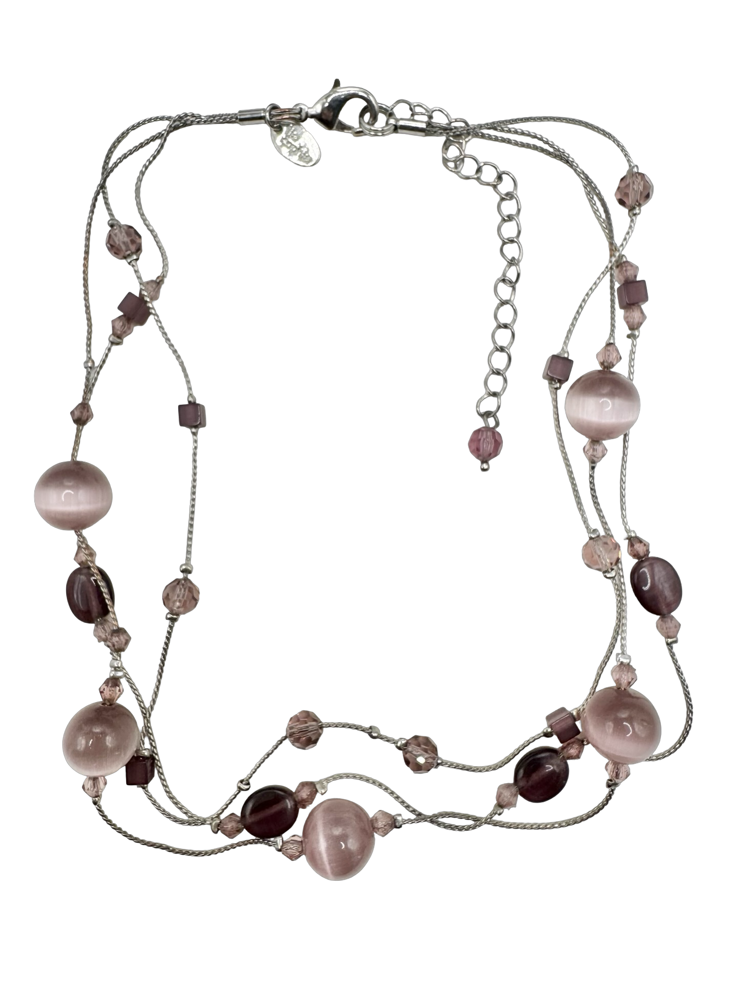 Vintage Blush Layer Bead Necklace