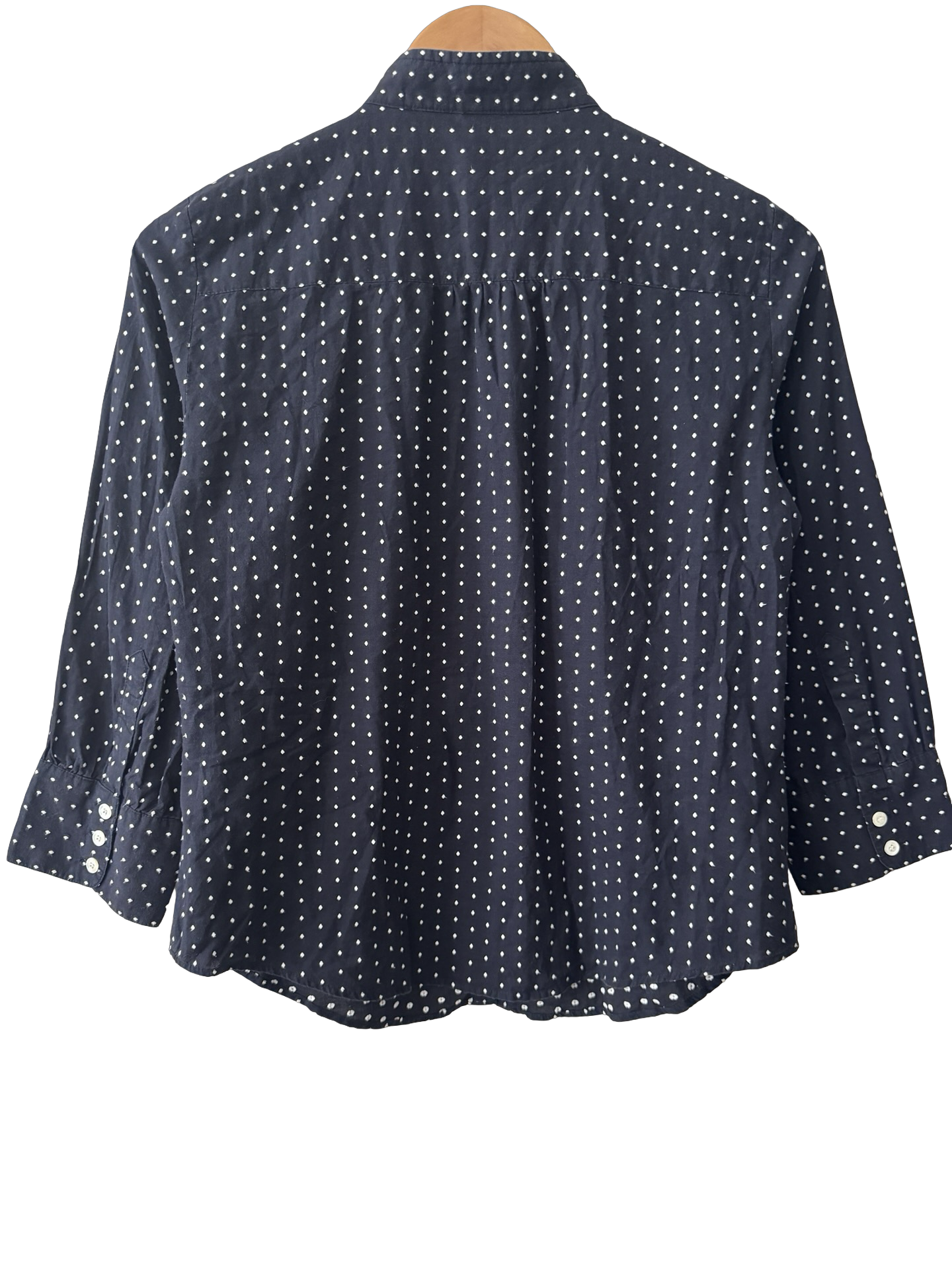 J.Crew Dotted Ruffle Button Up (M)