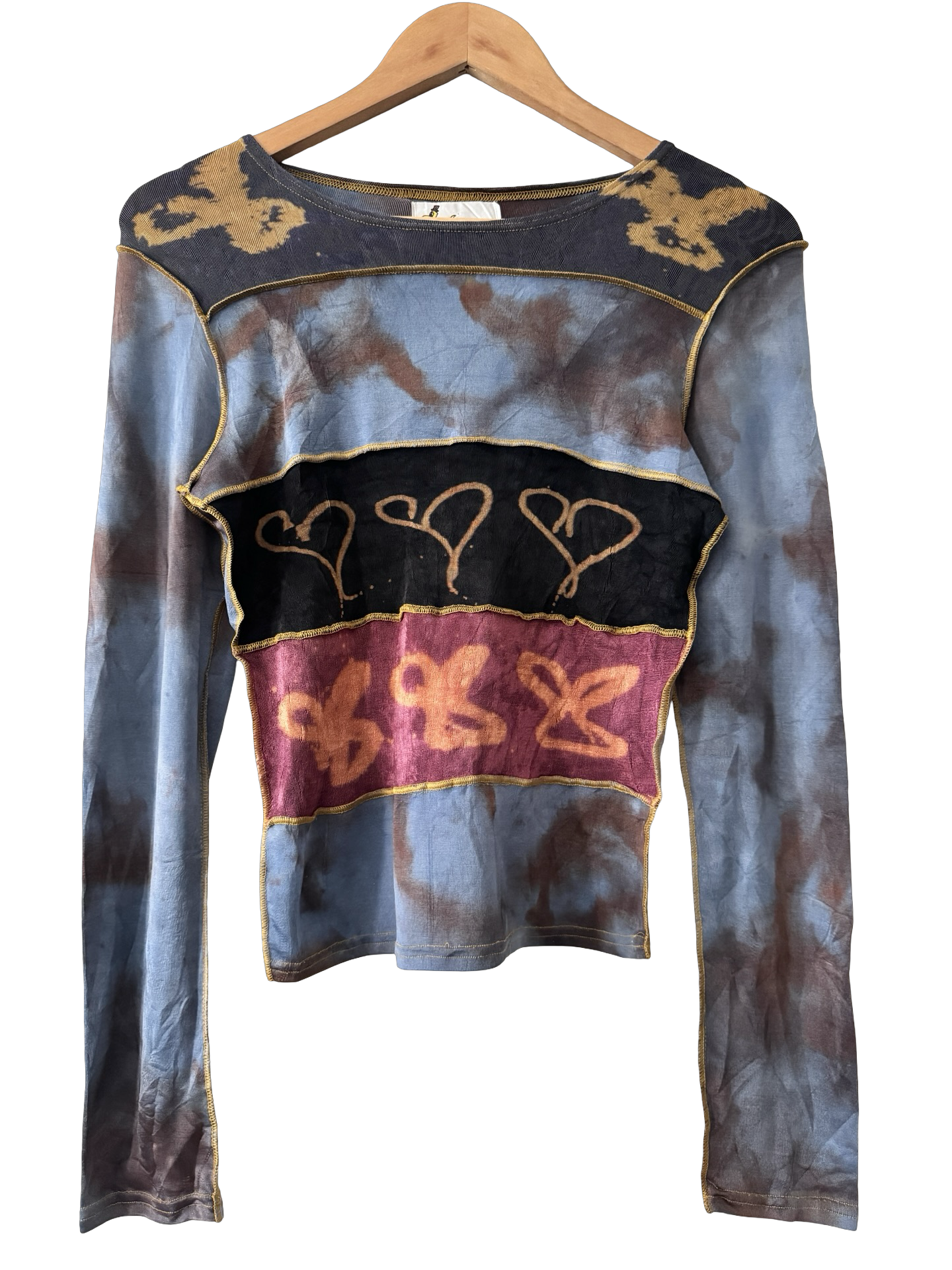 Vintage Y2K Artsy London Exposed Stitch Knit Top (M)